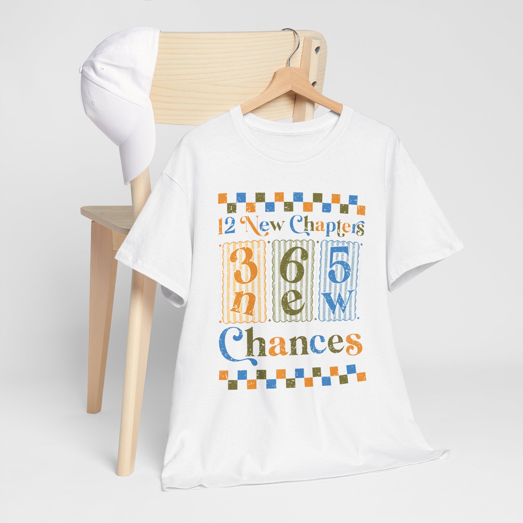 12 New Chapters 365 New Chances Vintage Tee — Fresh Start Inspirational Unisex Cotton Tee