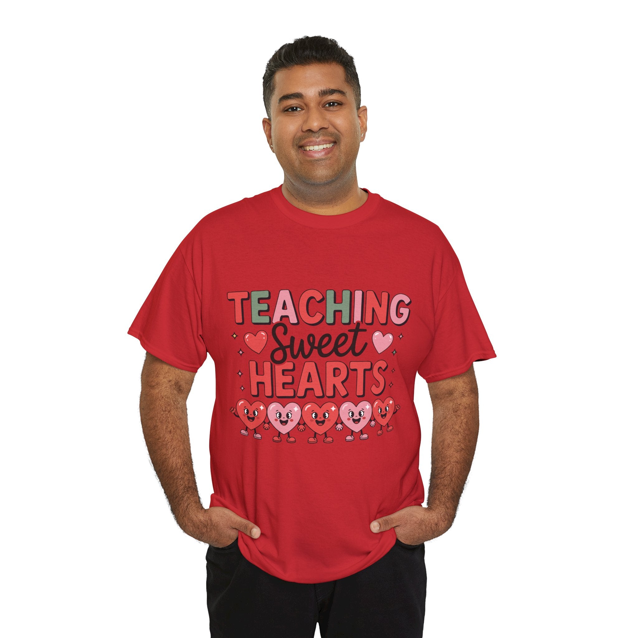 Teaching Sweet Hearts Valentine Teacher Unisex Cotton T-Shirt