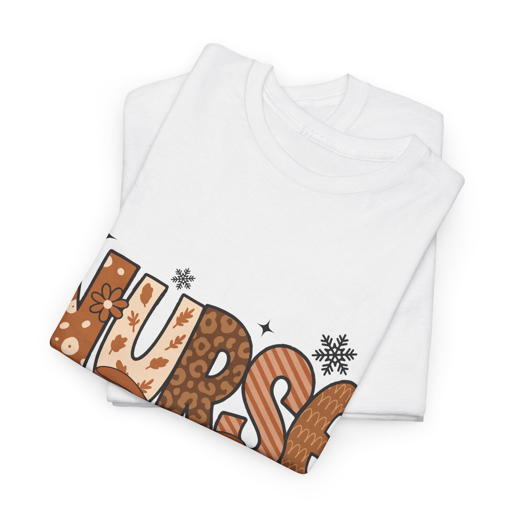 NURSE Fall Stethoscope Tee — Brown Autumn Nurse Unisex CottonT shirt