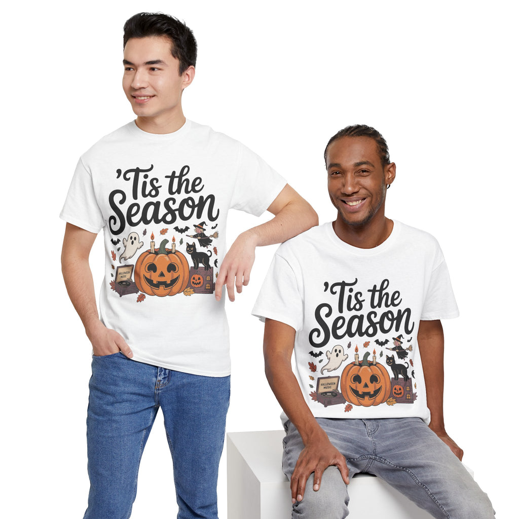 Holiday Season Unisex Cotton T-Shirt - Tis the Season Design