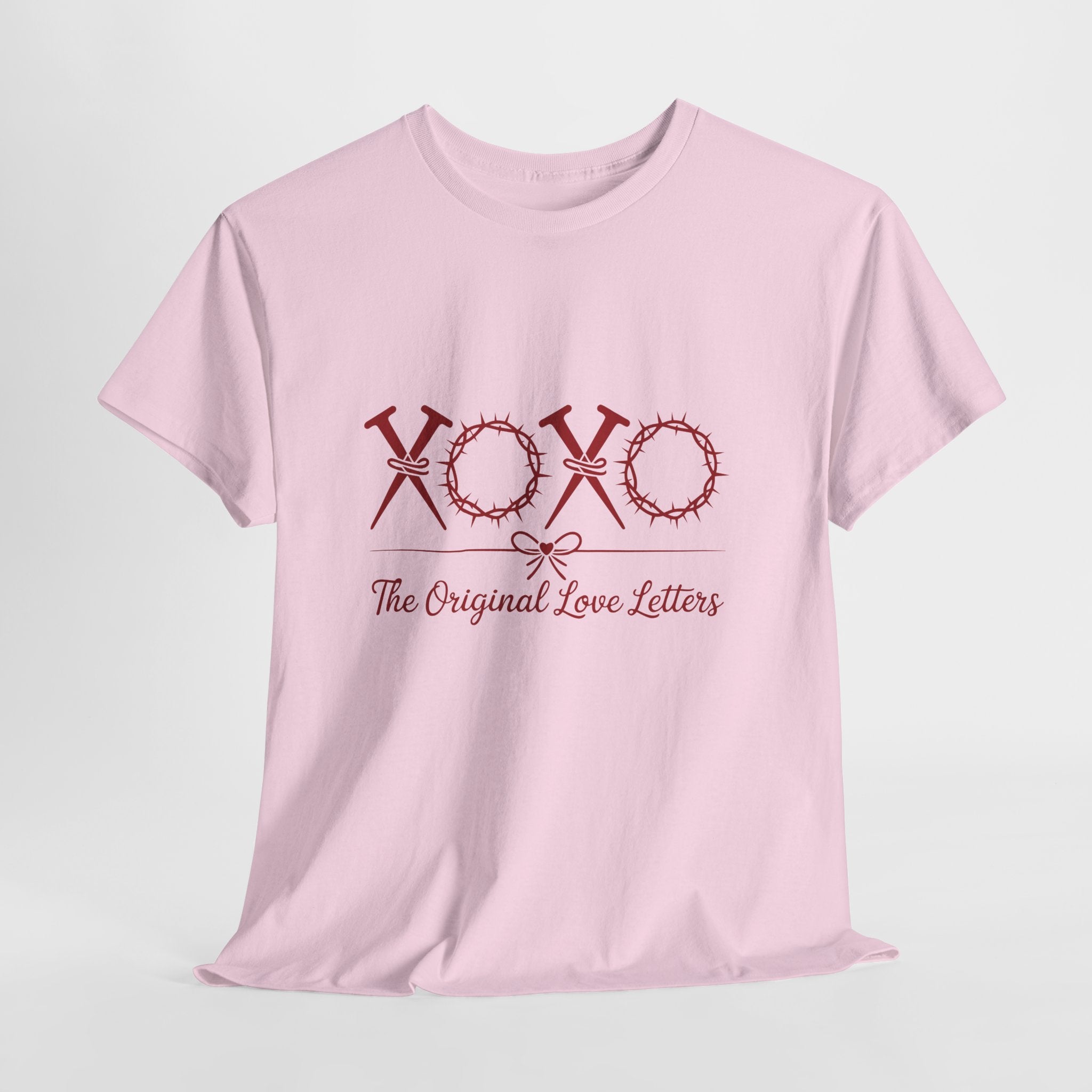 Christian Valentine Tee — “XOXO” Nails & Thorn Crowns, “The Original Love Letters”... Unisex Cotton Tee