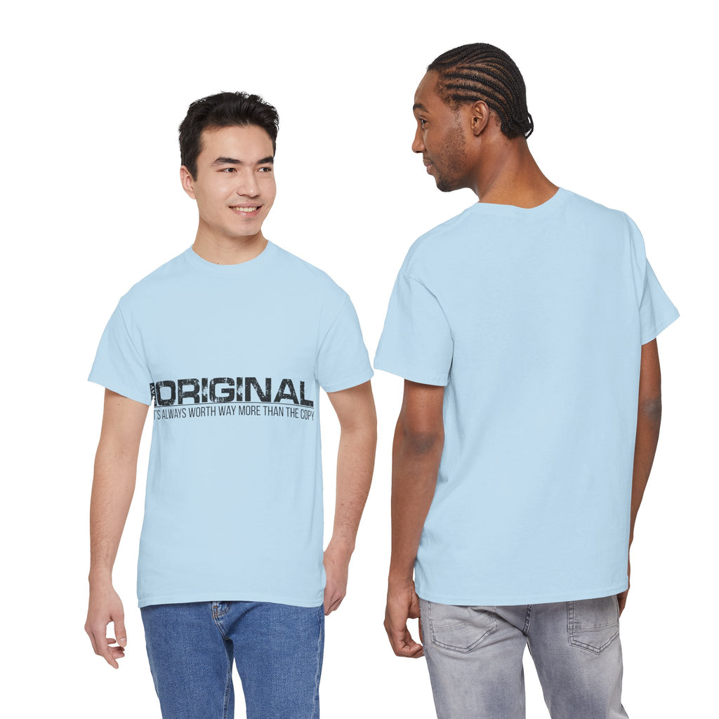 STAY SILENT Minimalist Tee — Vertical Text Black Unisex Cotton Tee