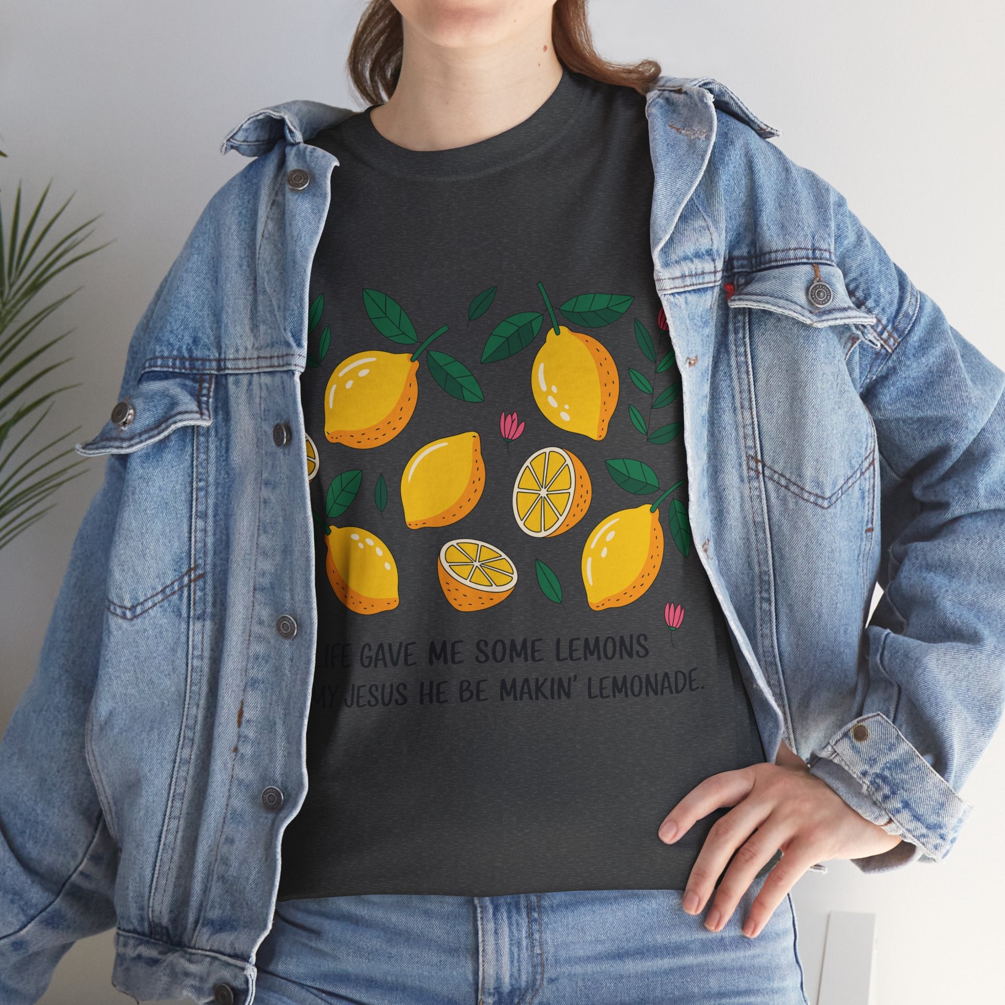Christian Lemonade Tee — "Life gave me some lemons but my Jesus he be makin’ lemonade"Unisex Cotton Tee