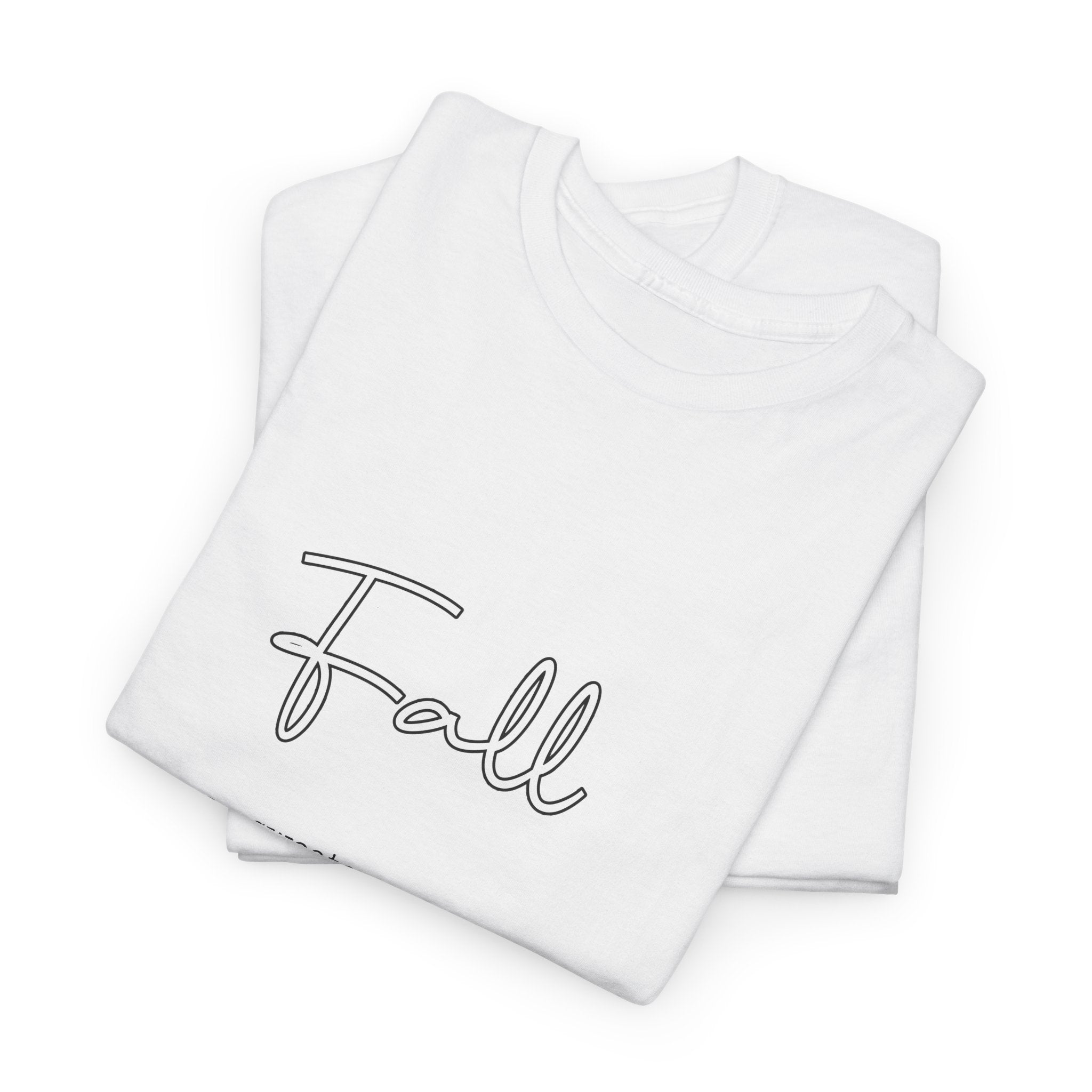 Fall Cursive Typography T-Shirt — Sweaters, Cider & Pumpkins. Unisex Cotton Tee