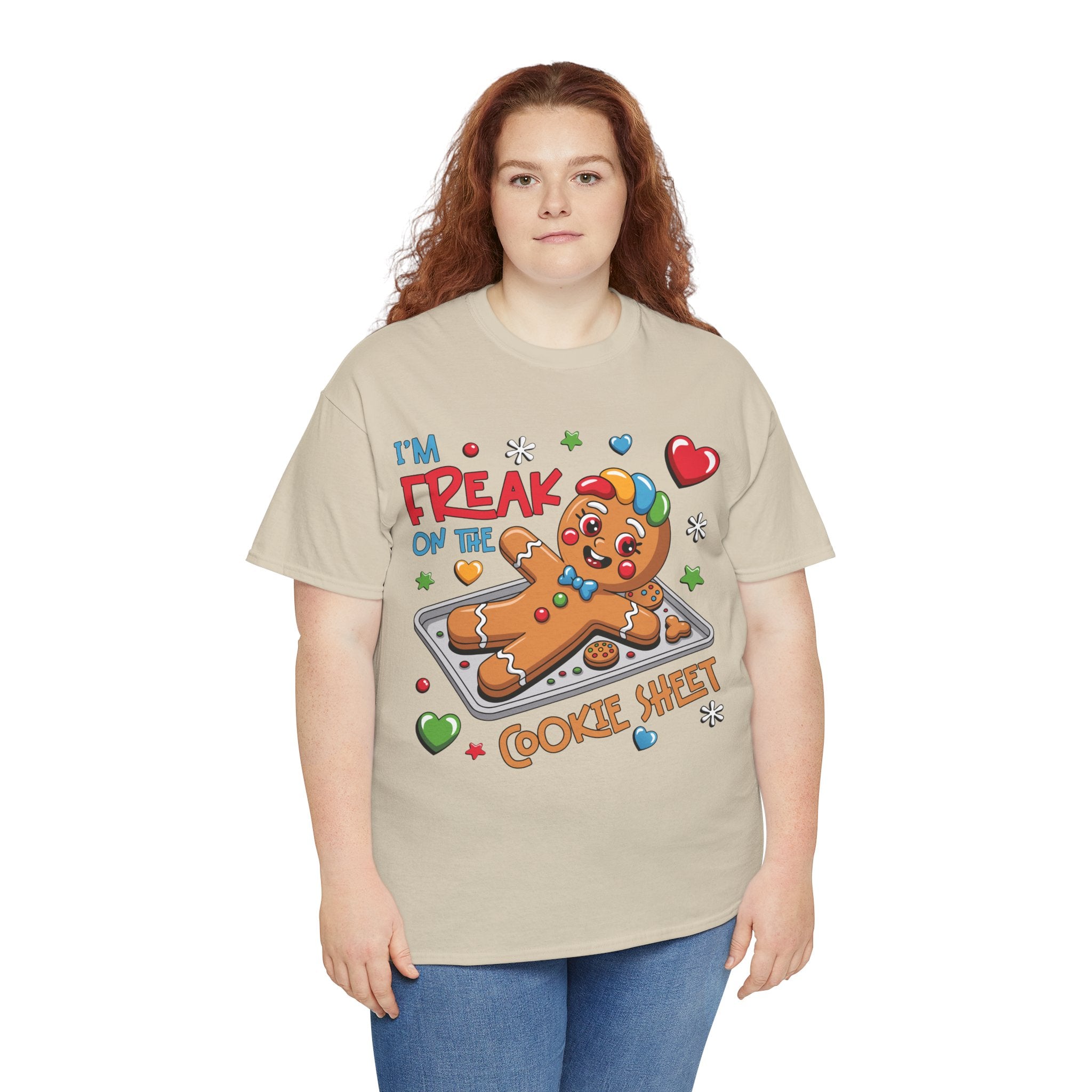 Gingerbread ‘I’m Freak on the Cookie Sheet’ Unisex Cotton Tee