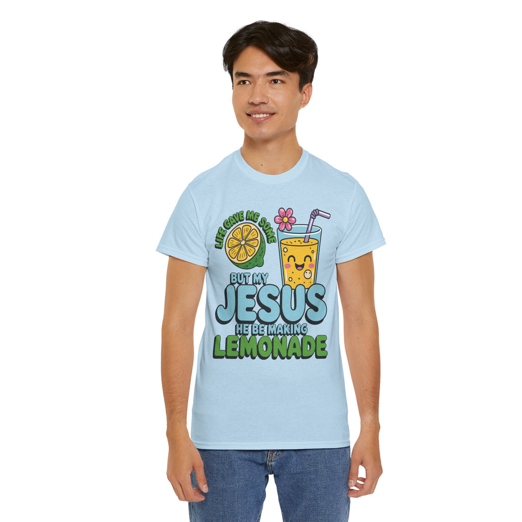 Christian Lemonade T‑Shirt — "Life Gave Me Some Lemons, My Jesus Makes Lemonade"Unisex Cotton Tee
