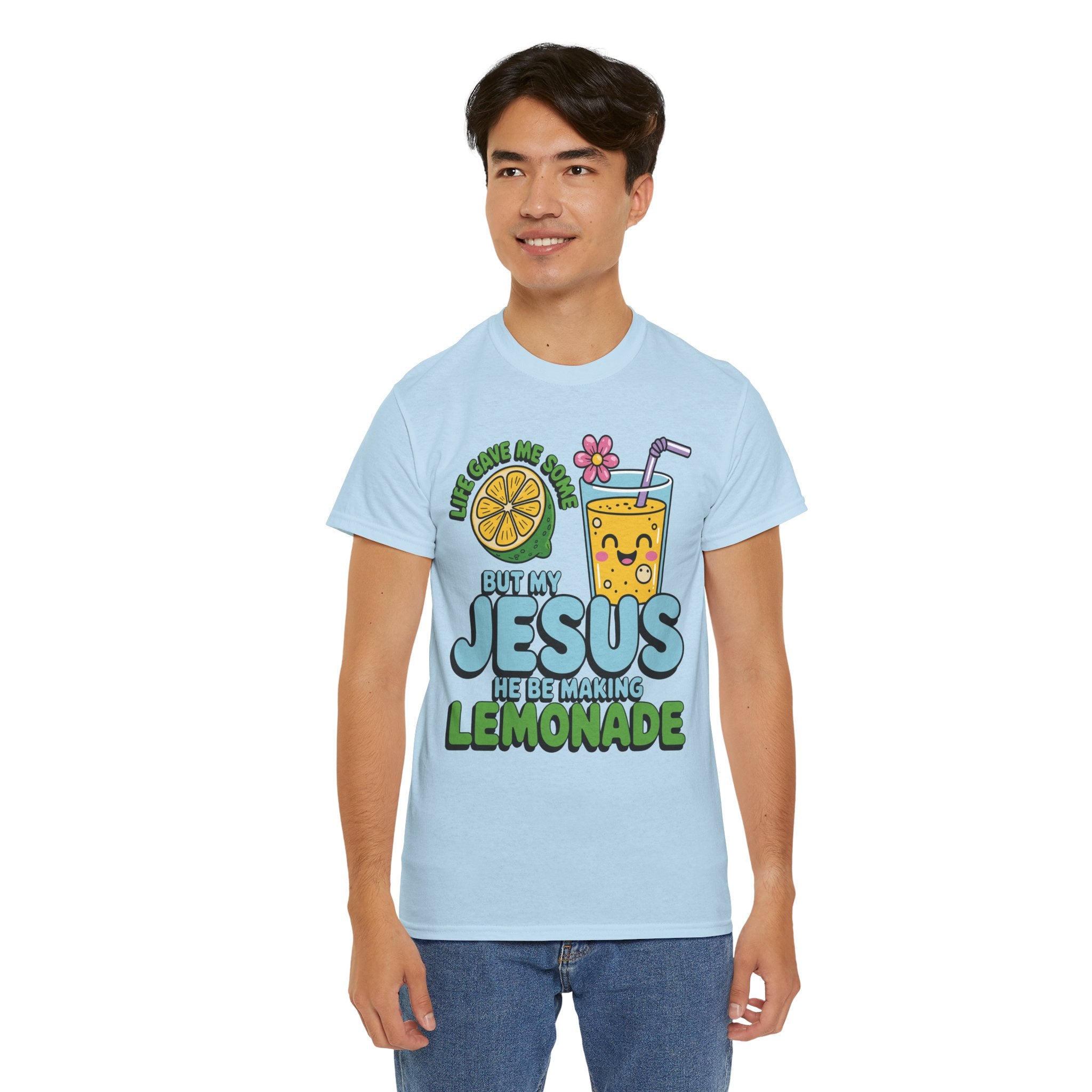 Christian Lemonade T‑Shirt — "Life Gave Me Some Lemons, My Jesus Makes Lemonade"Unisex Cotton Tee
