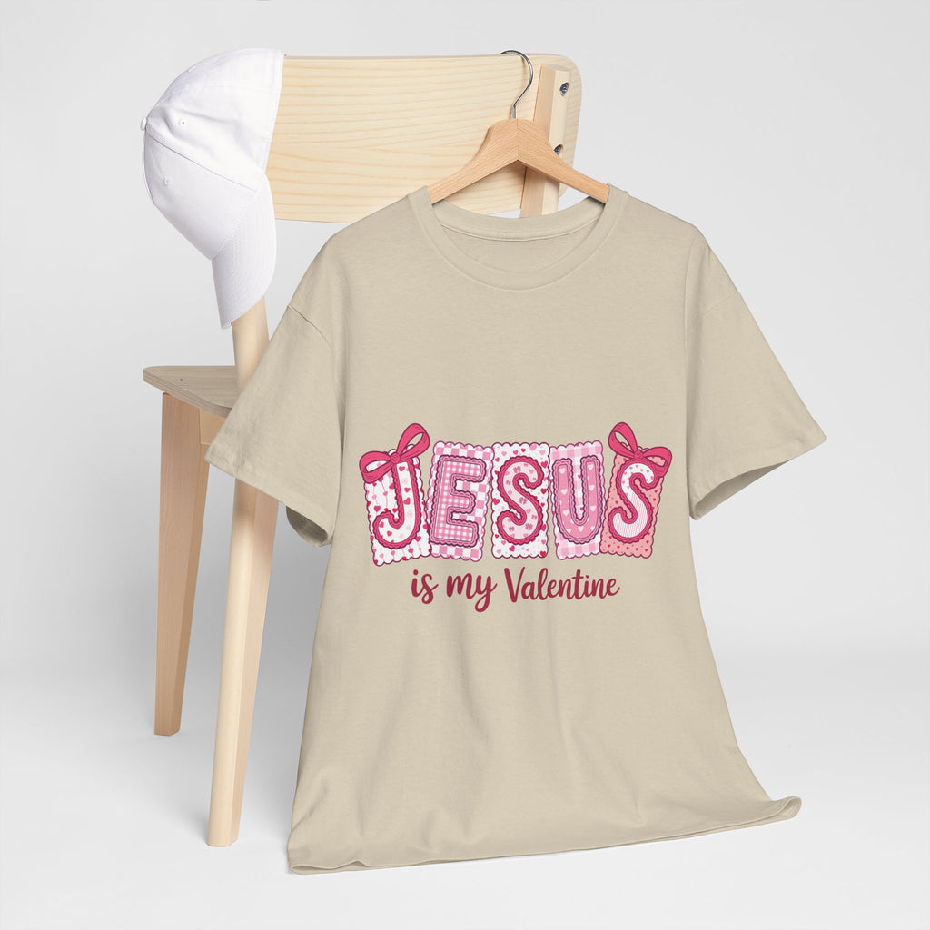 Jesus Is My Valentine T-Shirt — Pink Christian Valentine Unisex Cotton Tee