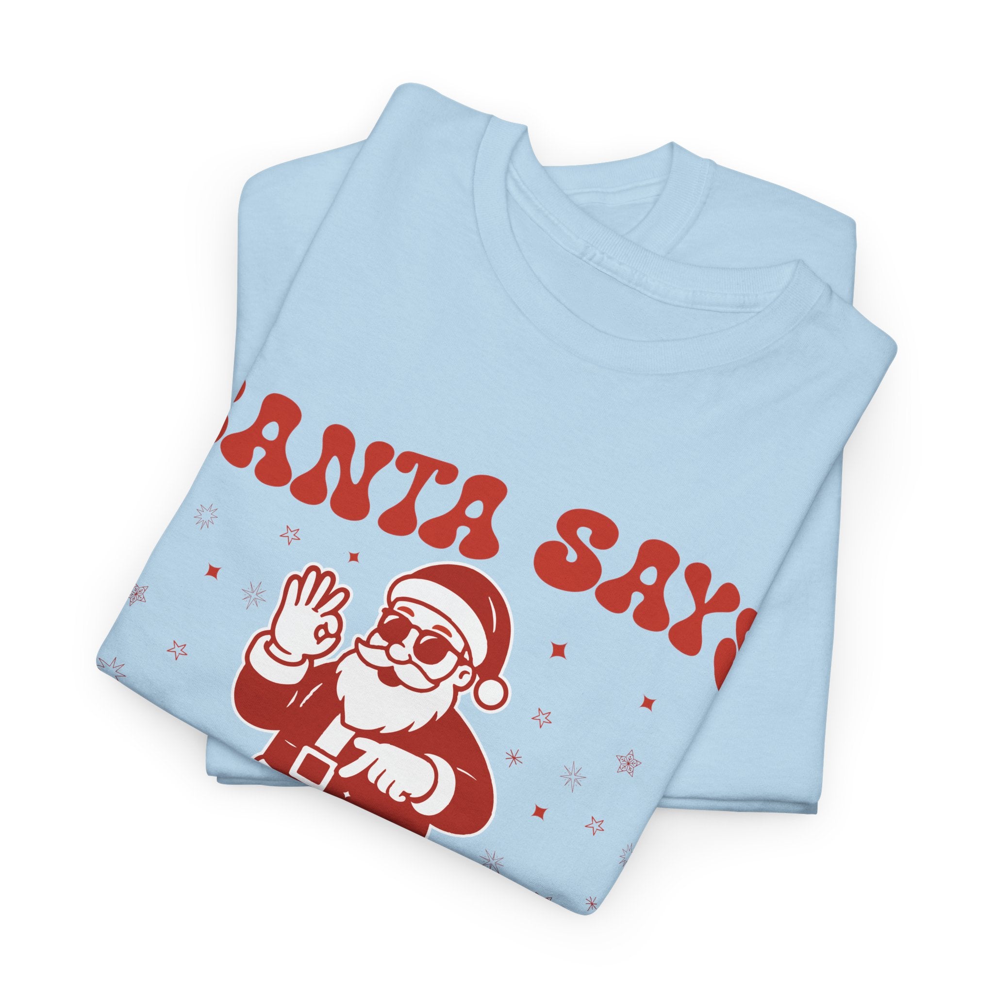 Retro 'Santa Says Six Seven' Christmas Unisex Cotton Tee