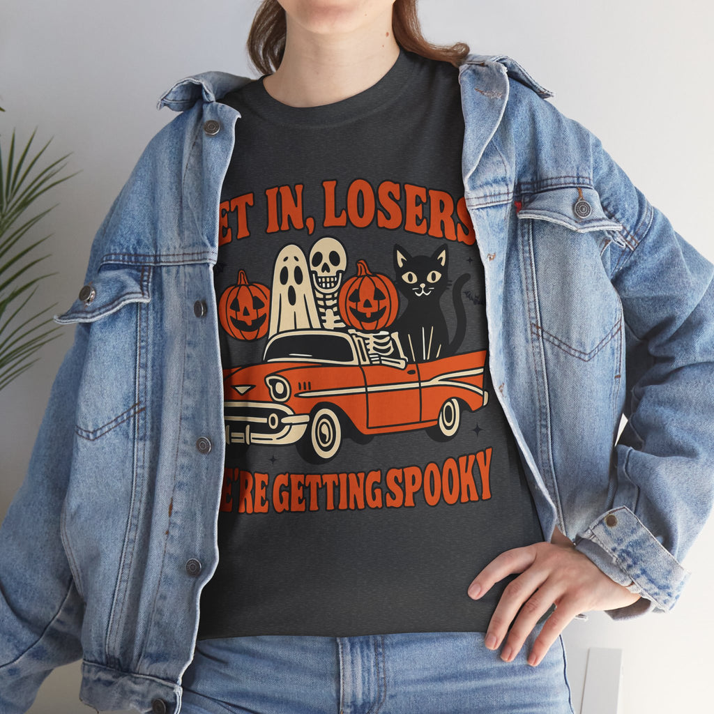 Halloween Skeleton Pumpkin Black Cat Unisex Cotton Tee