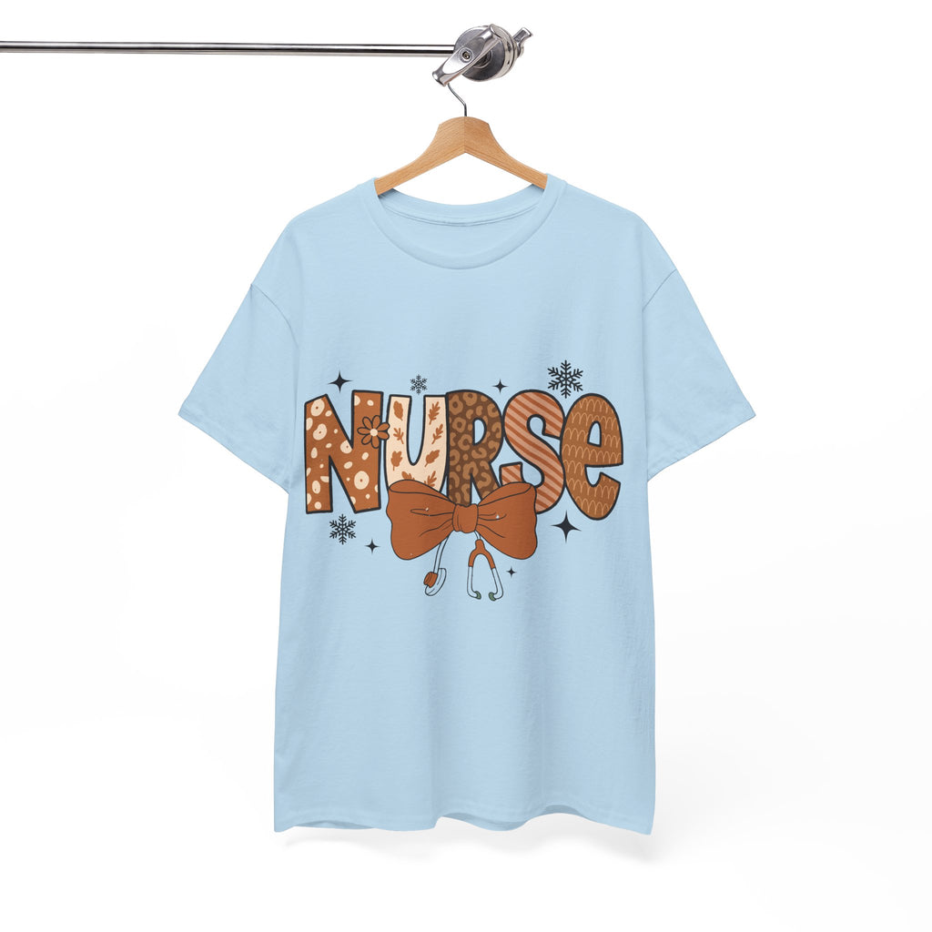 NURSE Fall Stethoscope Tee — Brown Autumn Nurse Unisex CottonT shirt