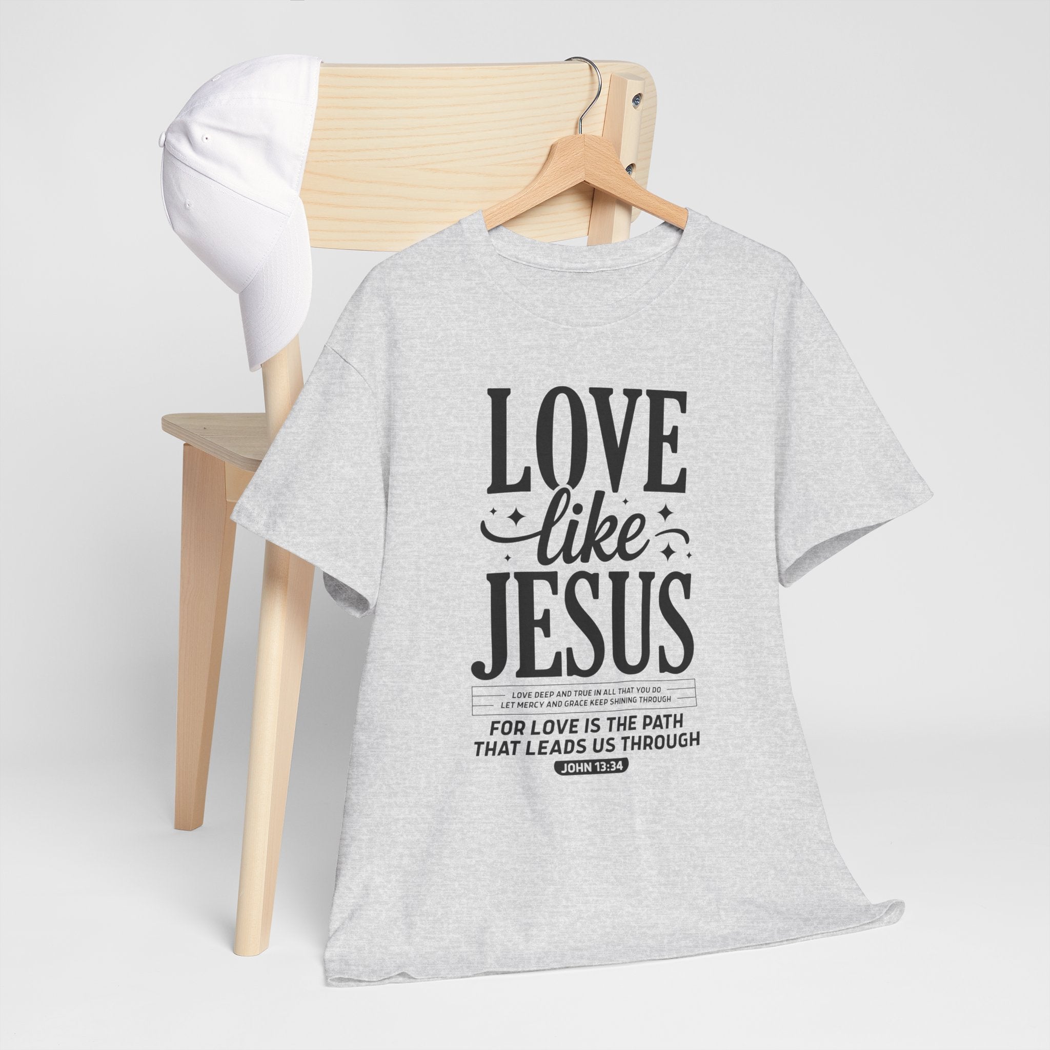 Love Like Jesus Tee — John 13:34 Faith-Inspired Christian Unisex Cotton T-Shirt