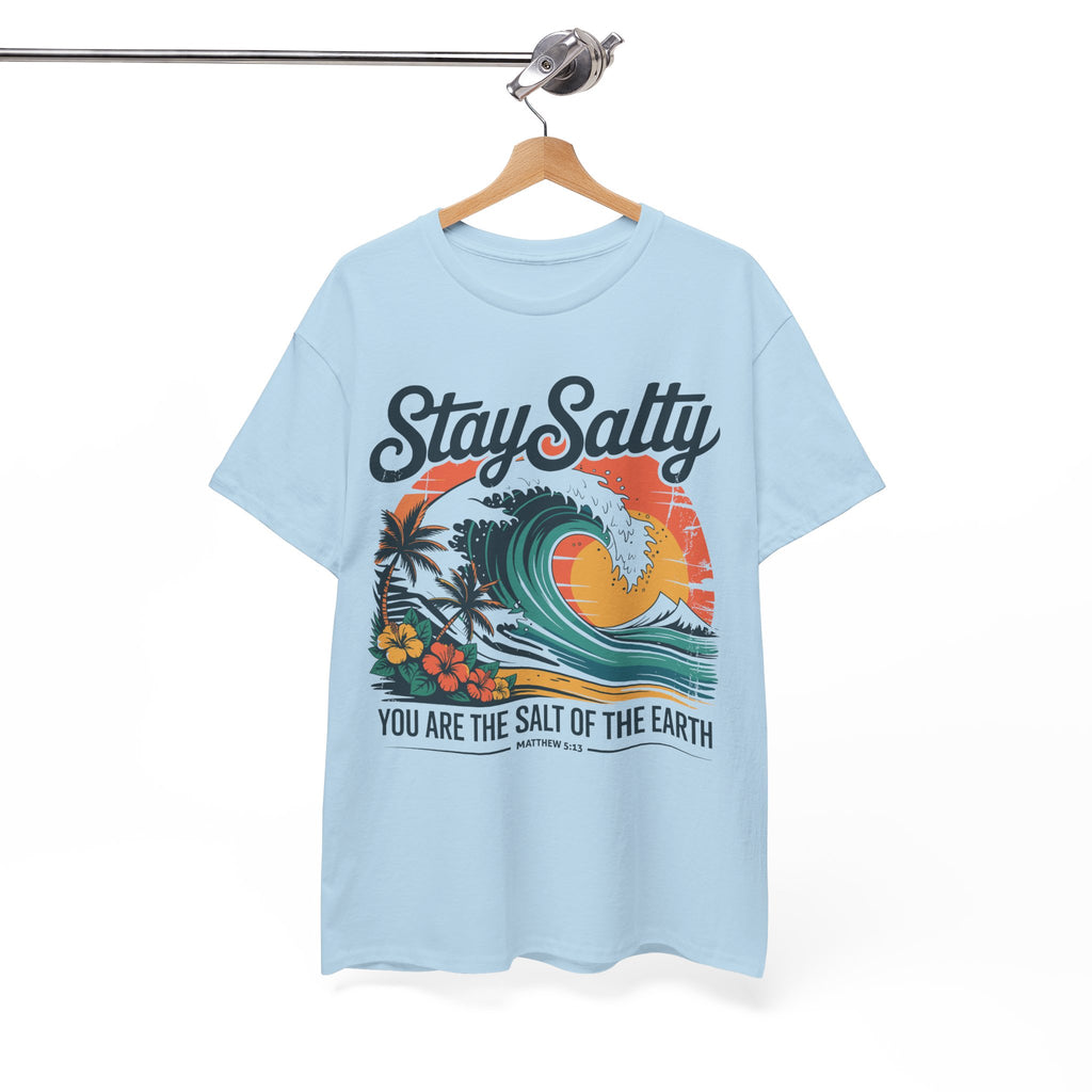 Stay Salty Beach Tee — "You are the salt of the earth (Matthew 5:13)"Unisex Cotton Tee