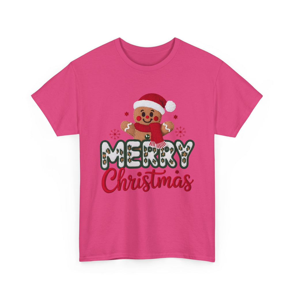 Gingerbread Santa 'Merry Christmas' Unisex Cotton Tee T-Shirt