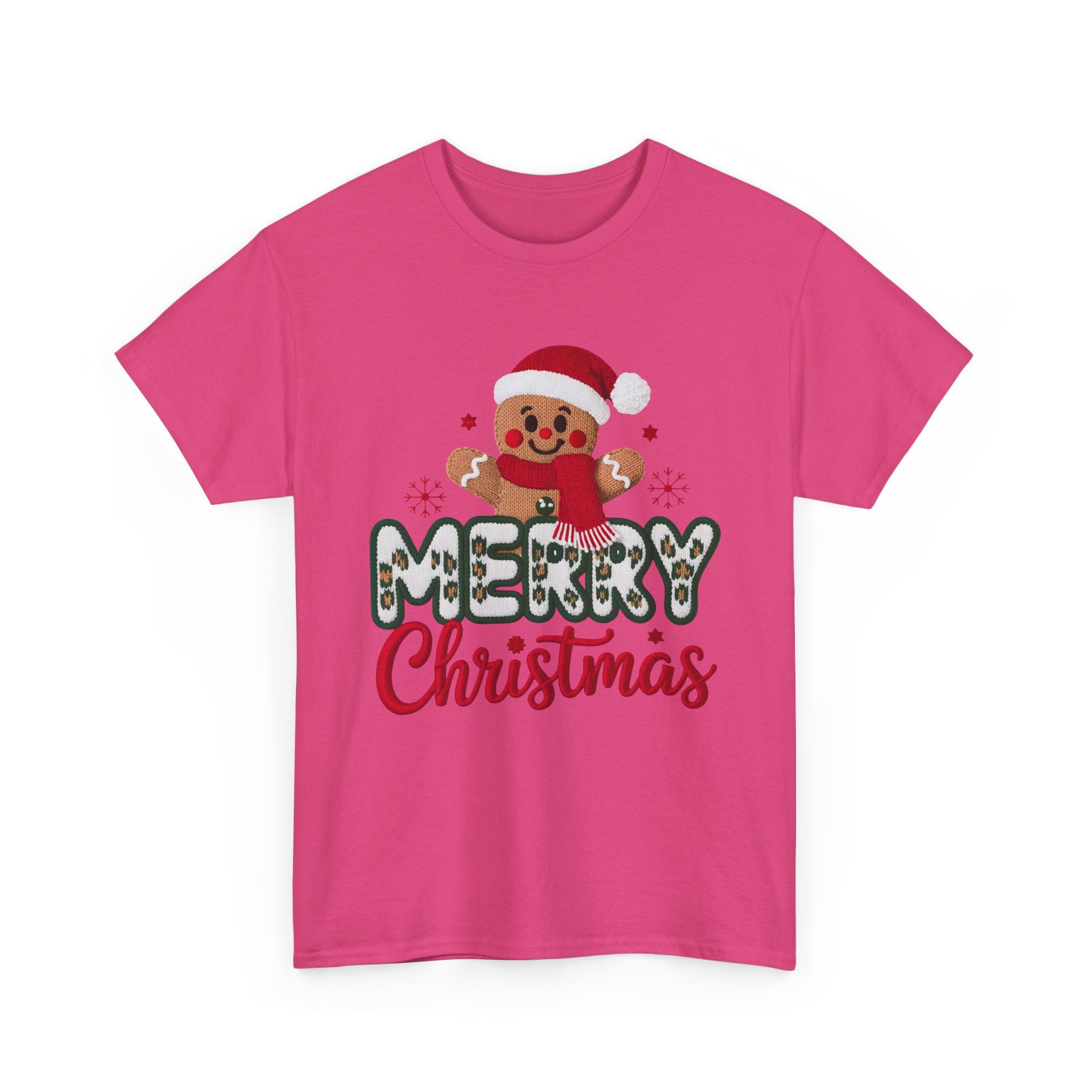 Gingerbread Santa 'Merry Christmas' Unisex Cotton Tee T-Shirt