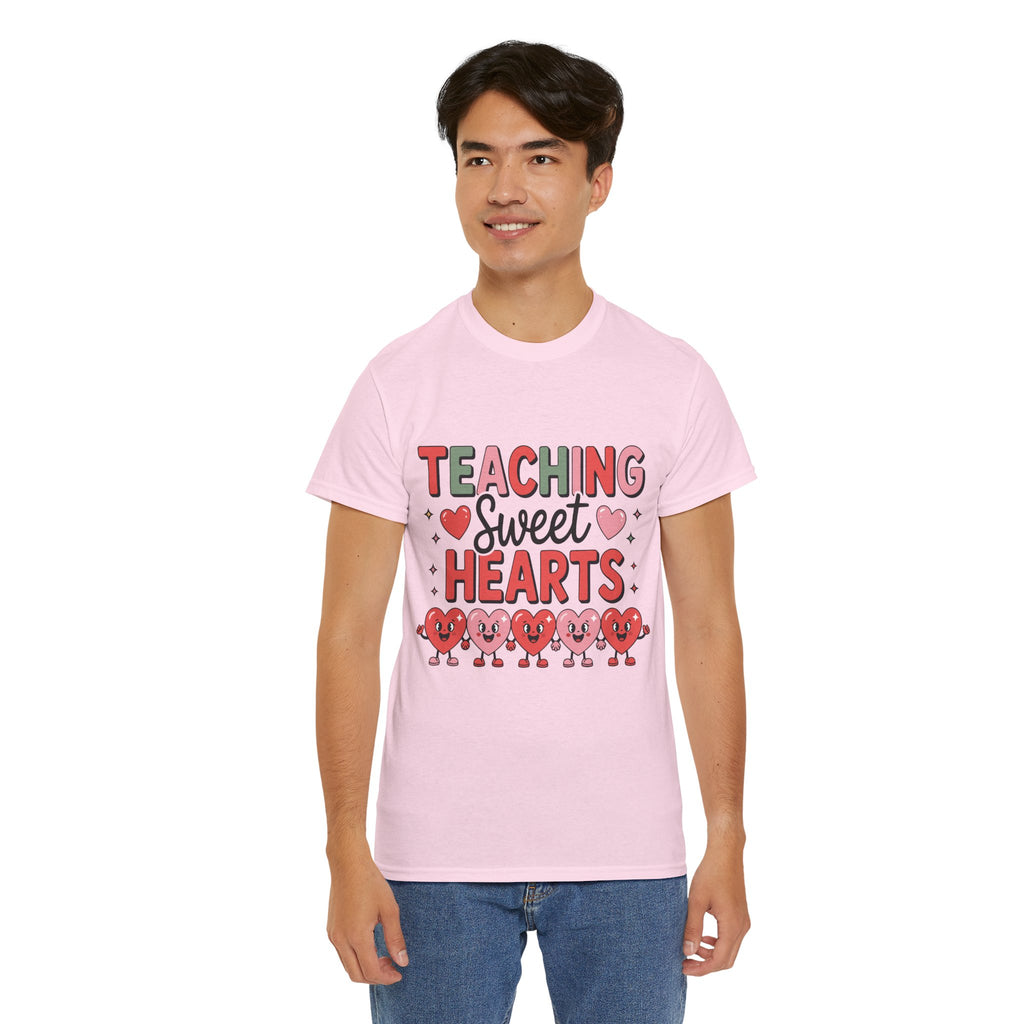 Teaching Sweet Hearts Valentine Teacher Unisex Cotton T-Shirt