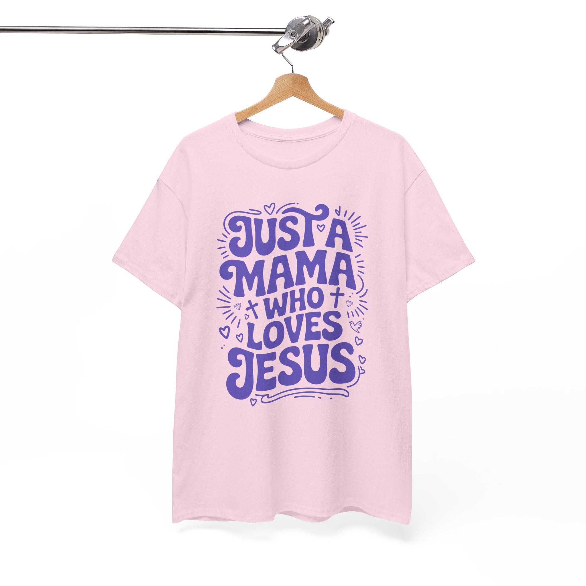 Mama Who Loves Jesus T-Shirt — Bright Green Bubbly Faith Unisex Cotton Tee