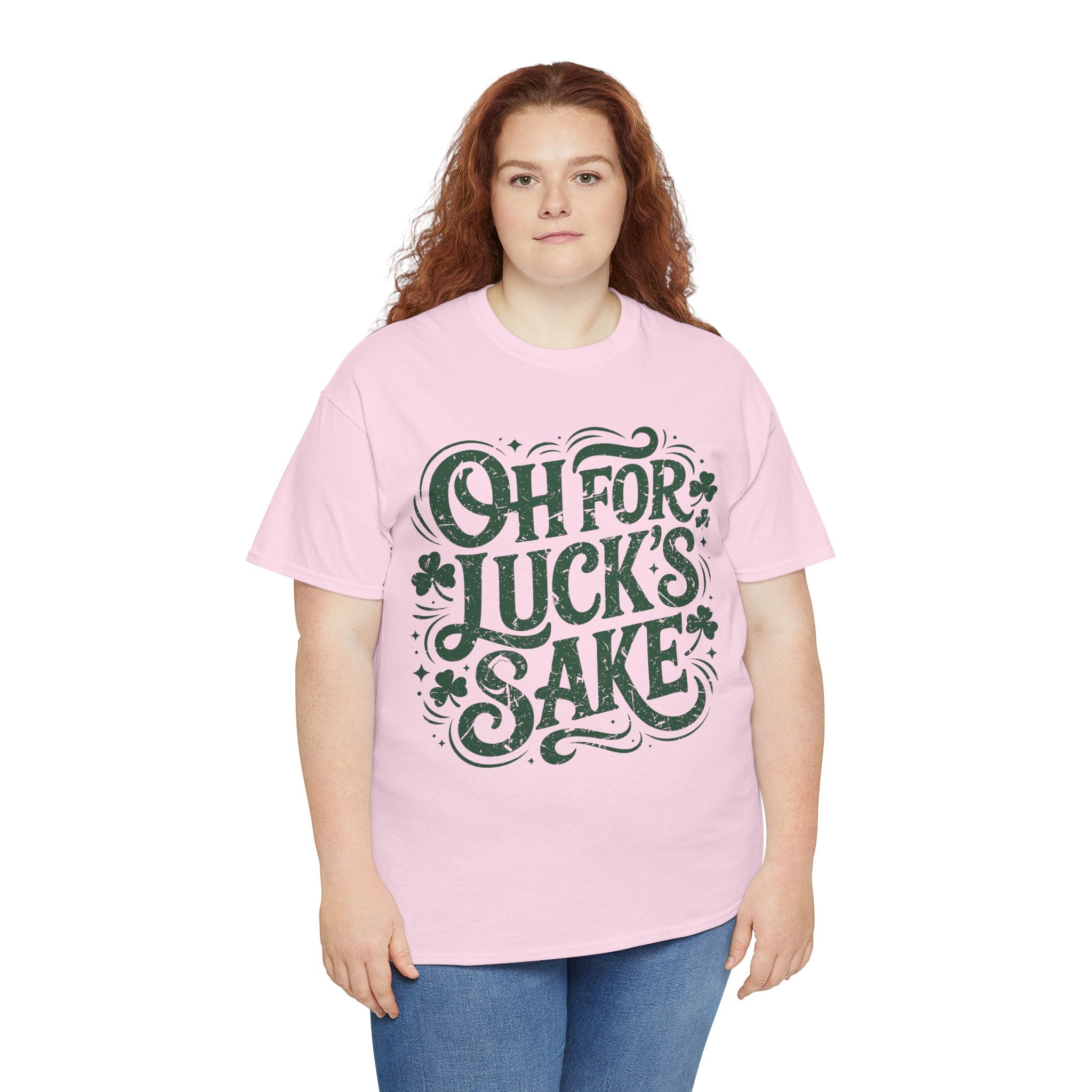 Oh for Luck's Sake Shamrock Unisex Cotton Tee