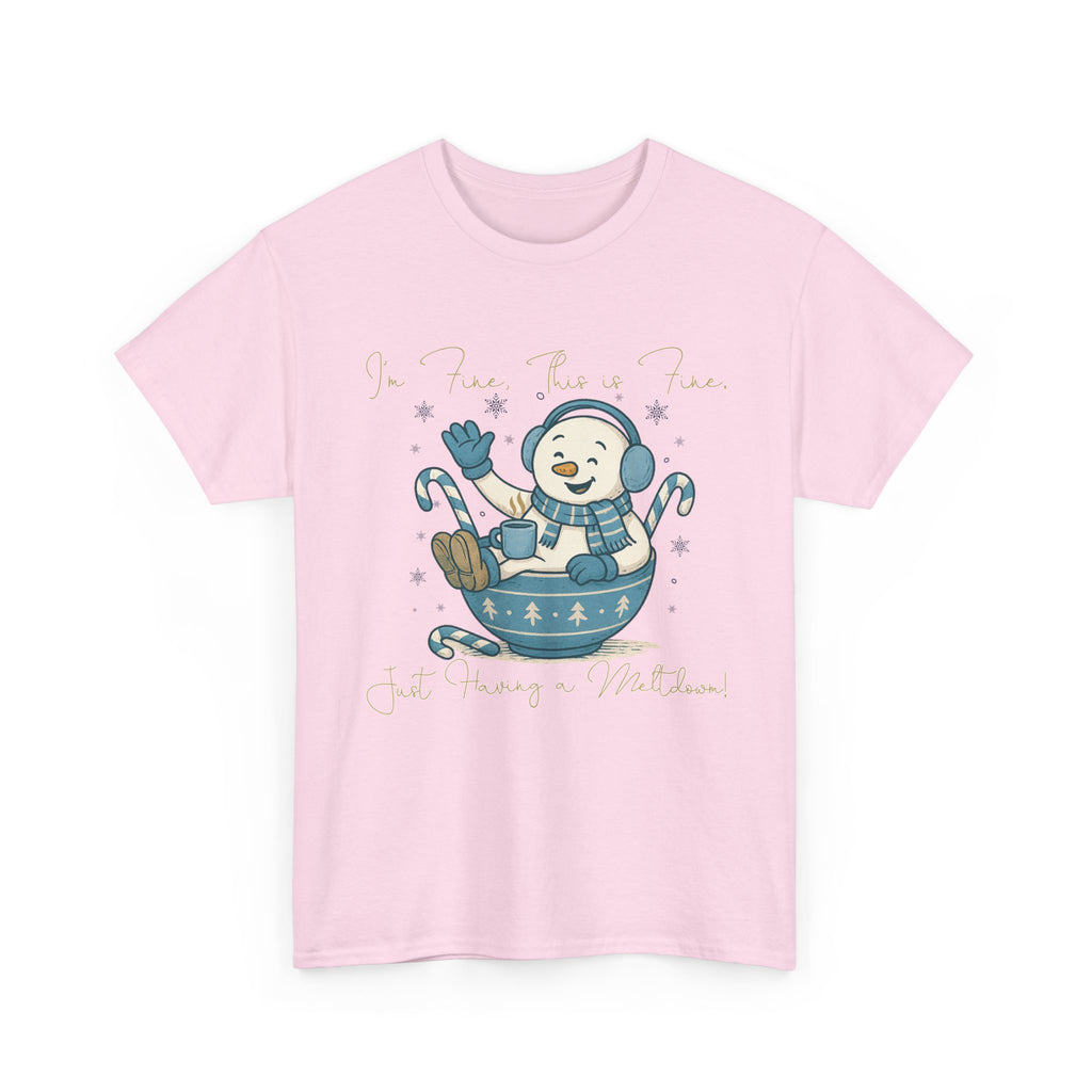Snowman Hot Cocoa Unisex Cotton Tee