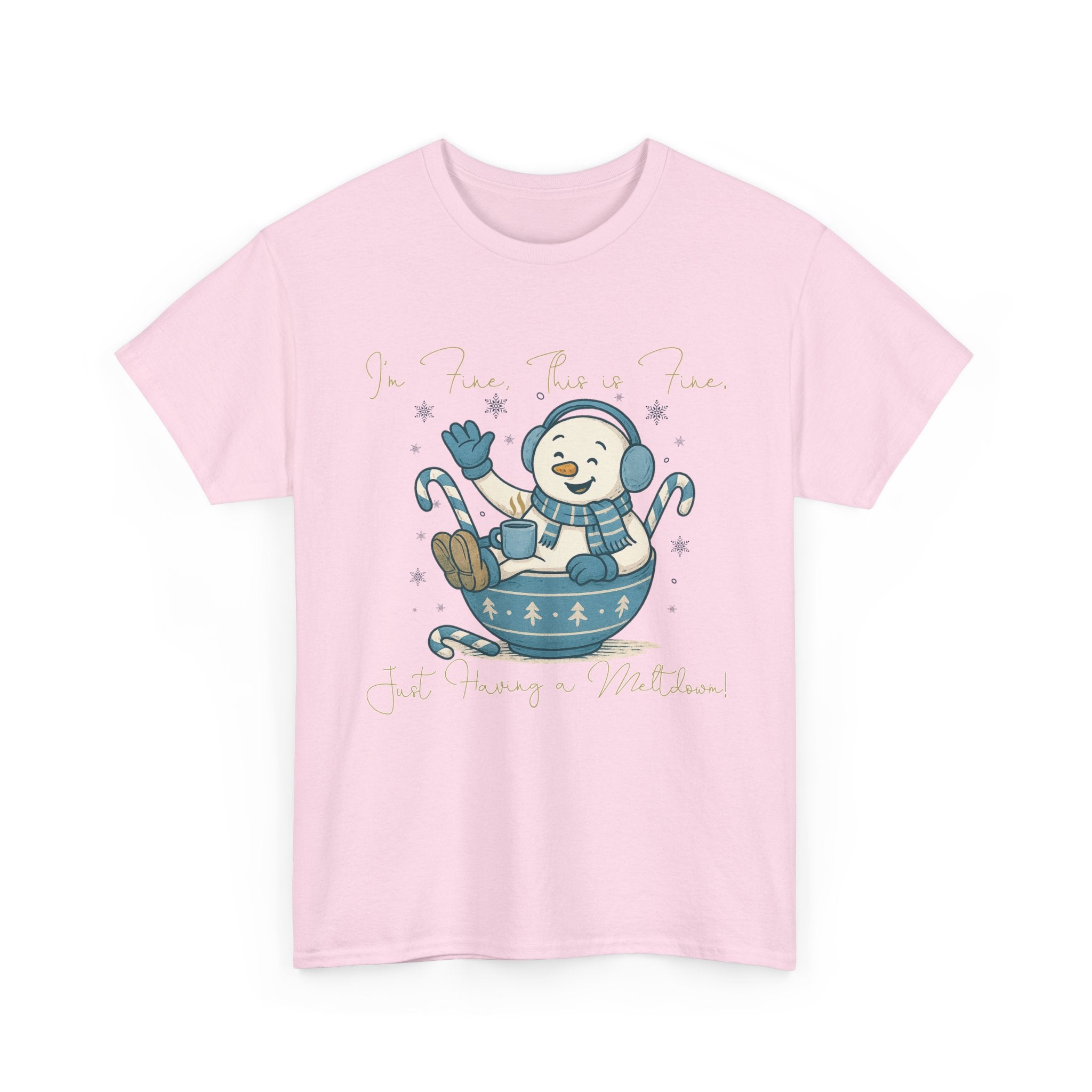 Snowman Hot Cocoa Unisex Cotton Tee