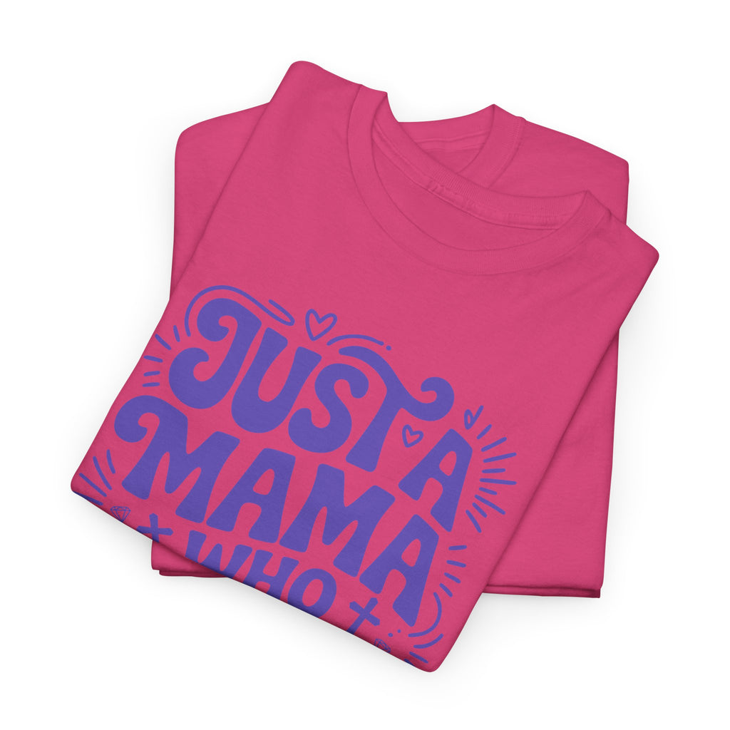 Mama Who Loves Jesus T-Shirt — Bright Green Bubbly Faith Unisex Cotton Tee