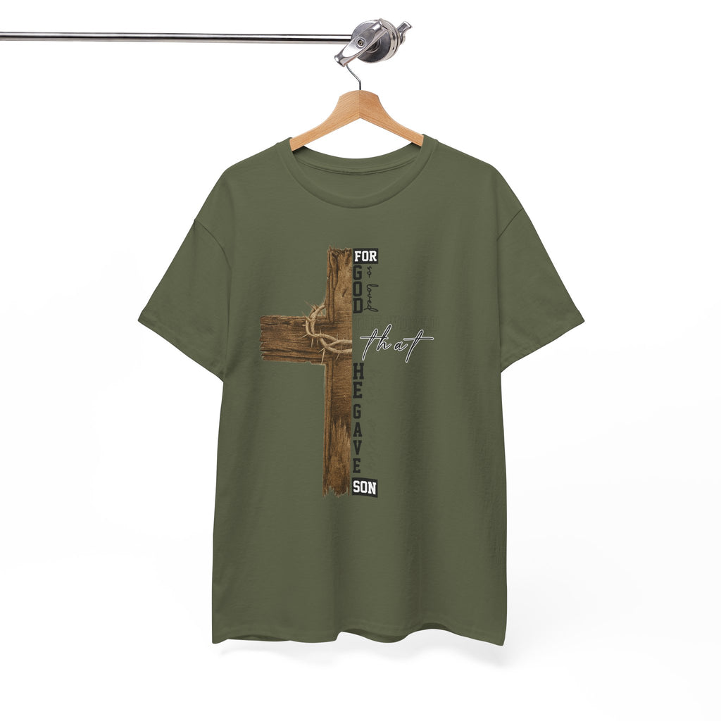 For That Son T-Shirt — Wooden Cross & Crown of Thorns Christian Unisex Cotton Tee