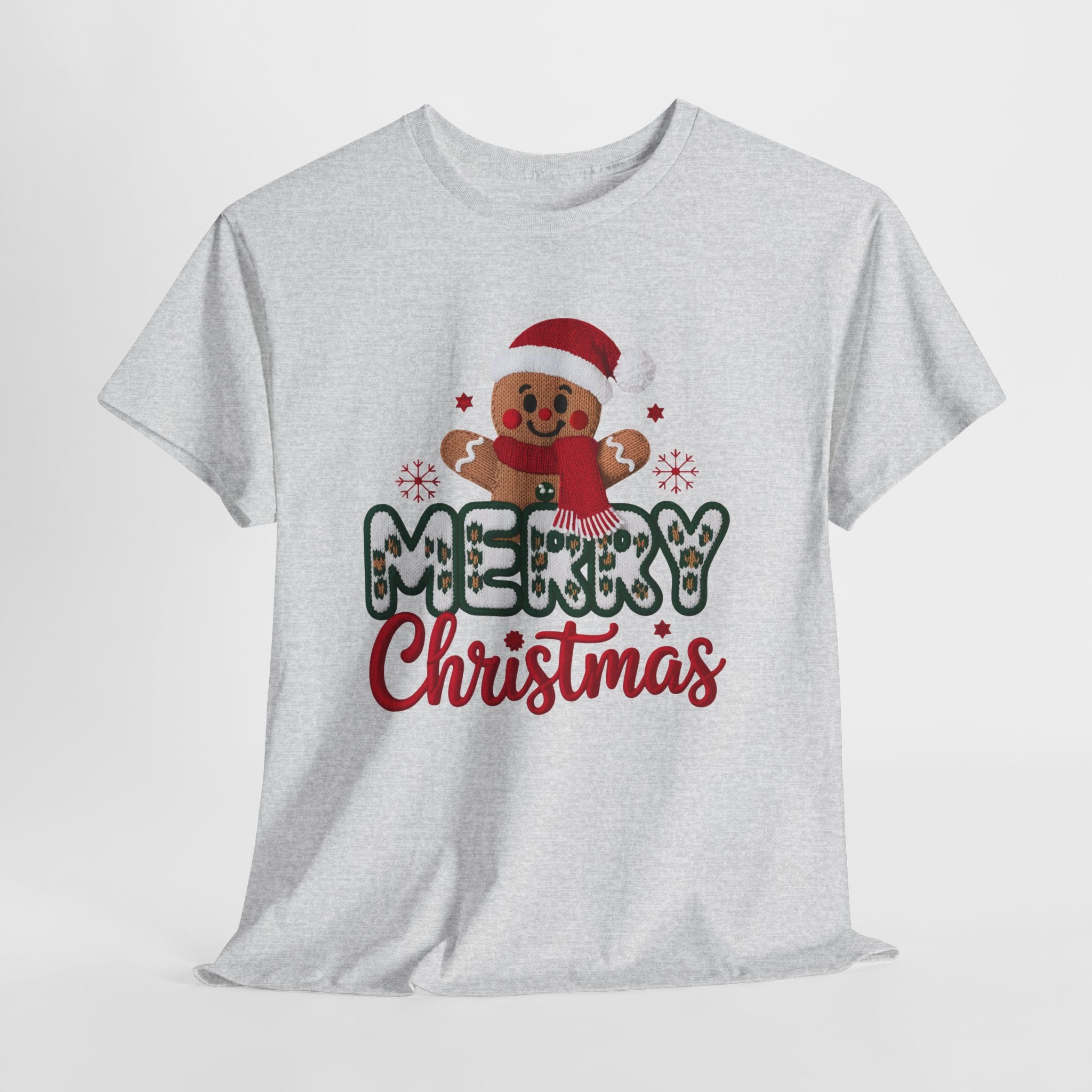 Gingerbread Santa 'Merry Christmas' Unisex Cotton Tee T-Shirt