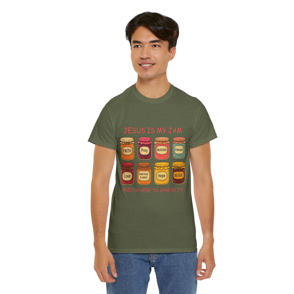 Jesus Is My Jam T-Shirt — Christian Faith Jam Jar Unisex Cotton Tee