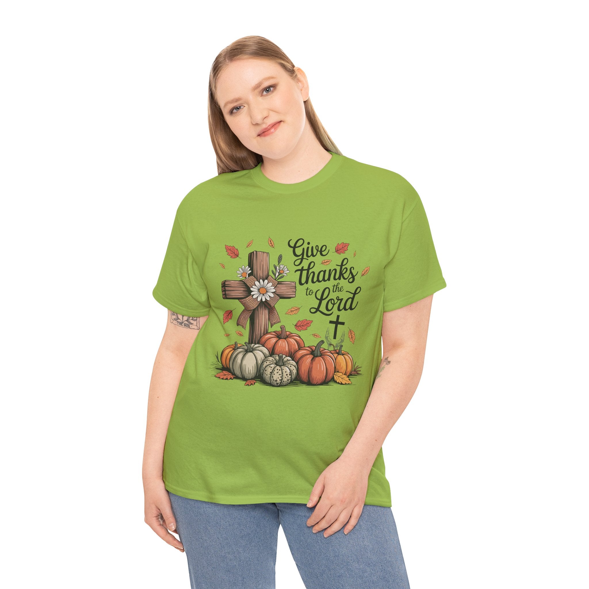 Thankful Cross Tee for Fall- Unisex