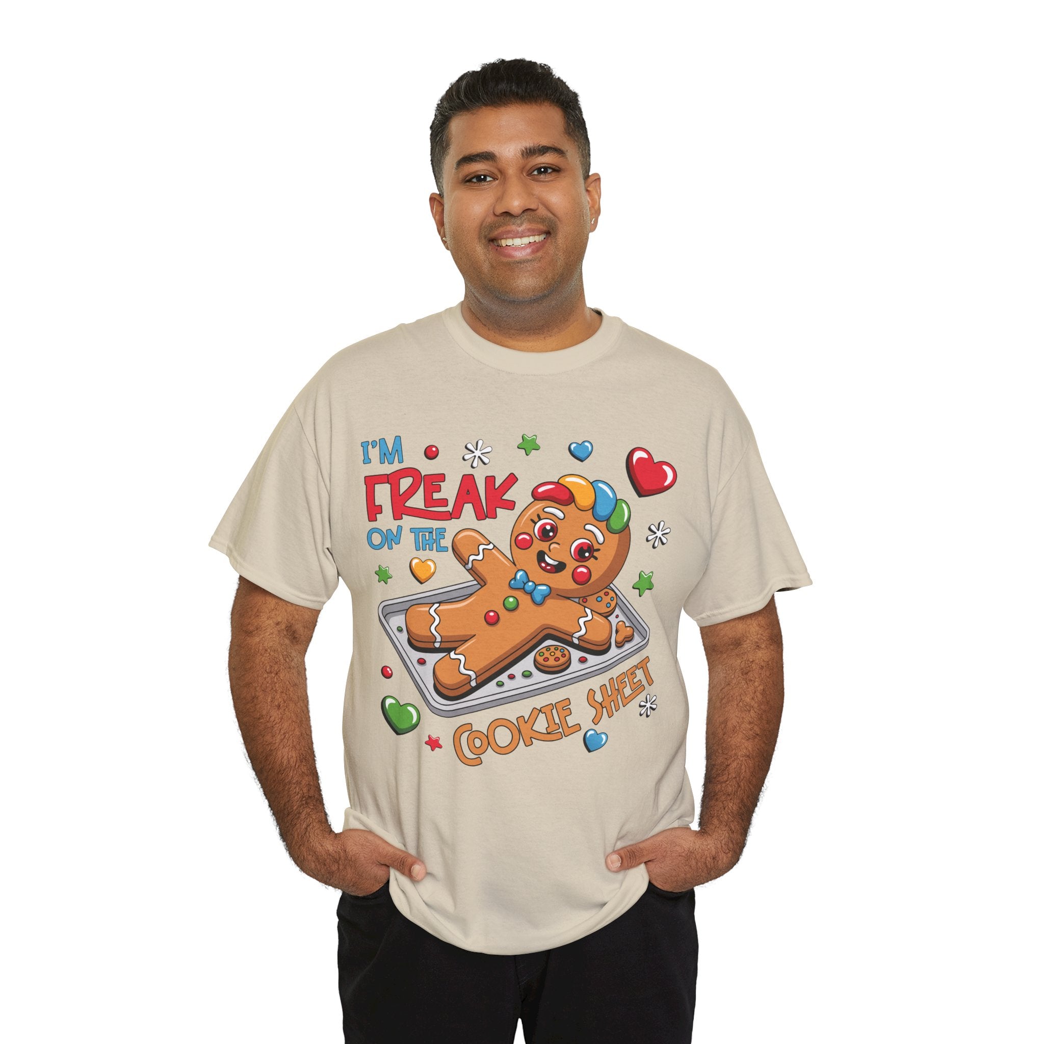 Gingerbread ‘I’m Freak on the Cookie Sheet’ Unisex Cotton Tee
