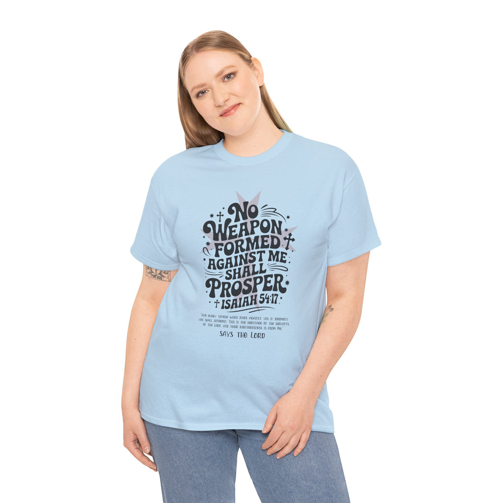 Christian Cross Text Art T-Shirt — Faith & Salvation Unisex Cotton Tee