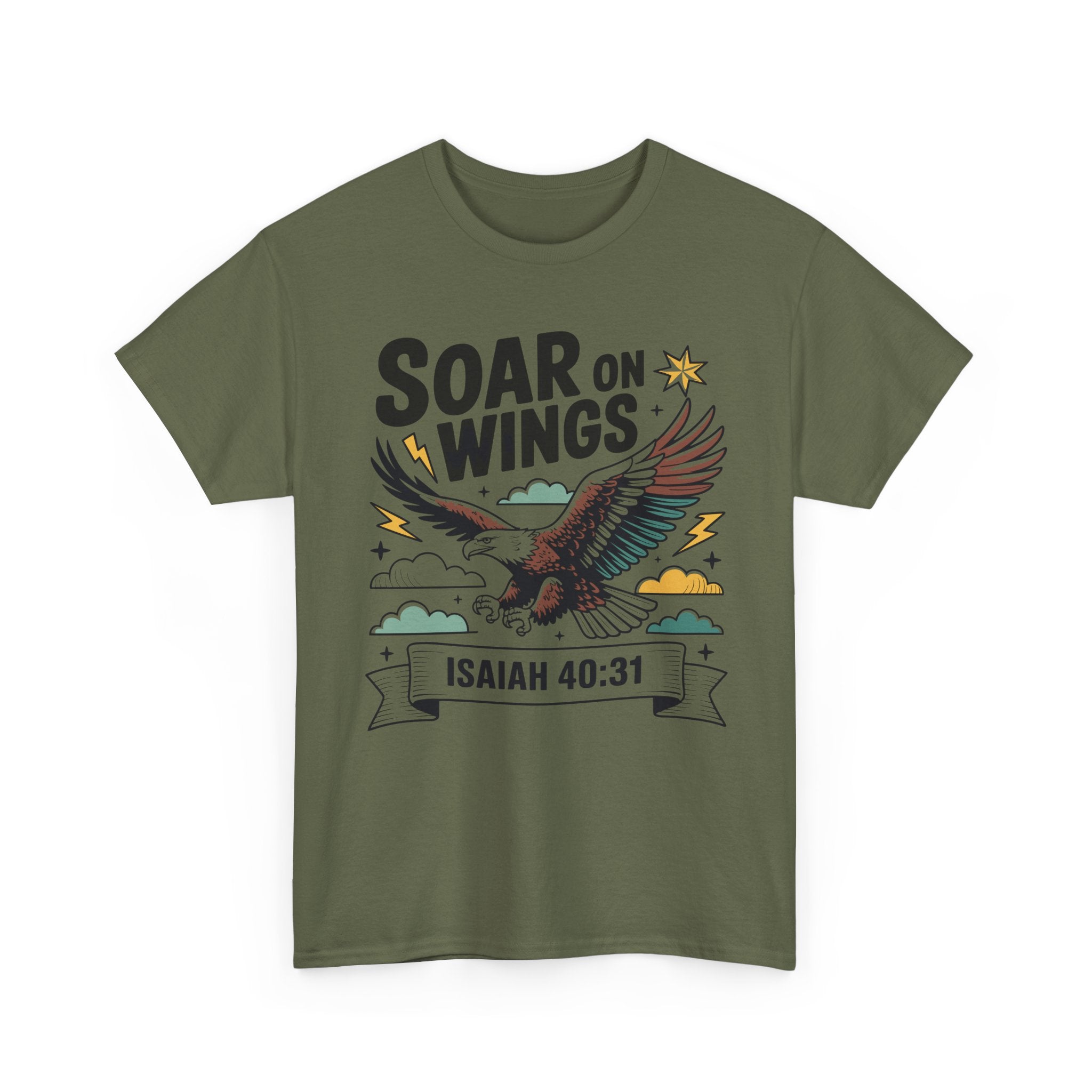 Isaiah 40:31 "Soar on Wings" Eagle Unisex Cotton T-Shirt