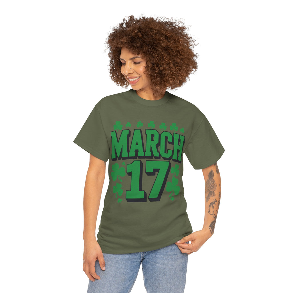 St. Patrick’s Day March 17 Shamrock Unisex Cotton T‑Shirt