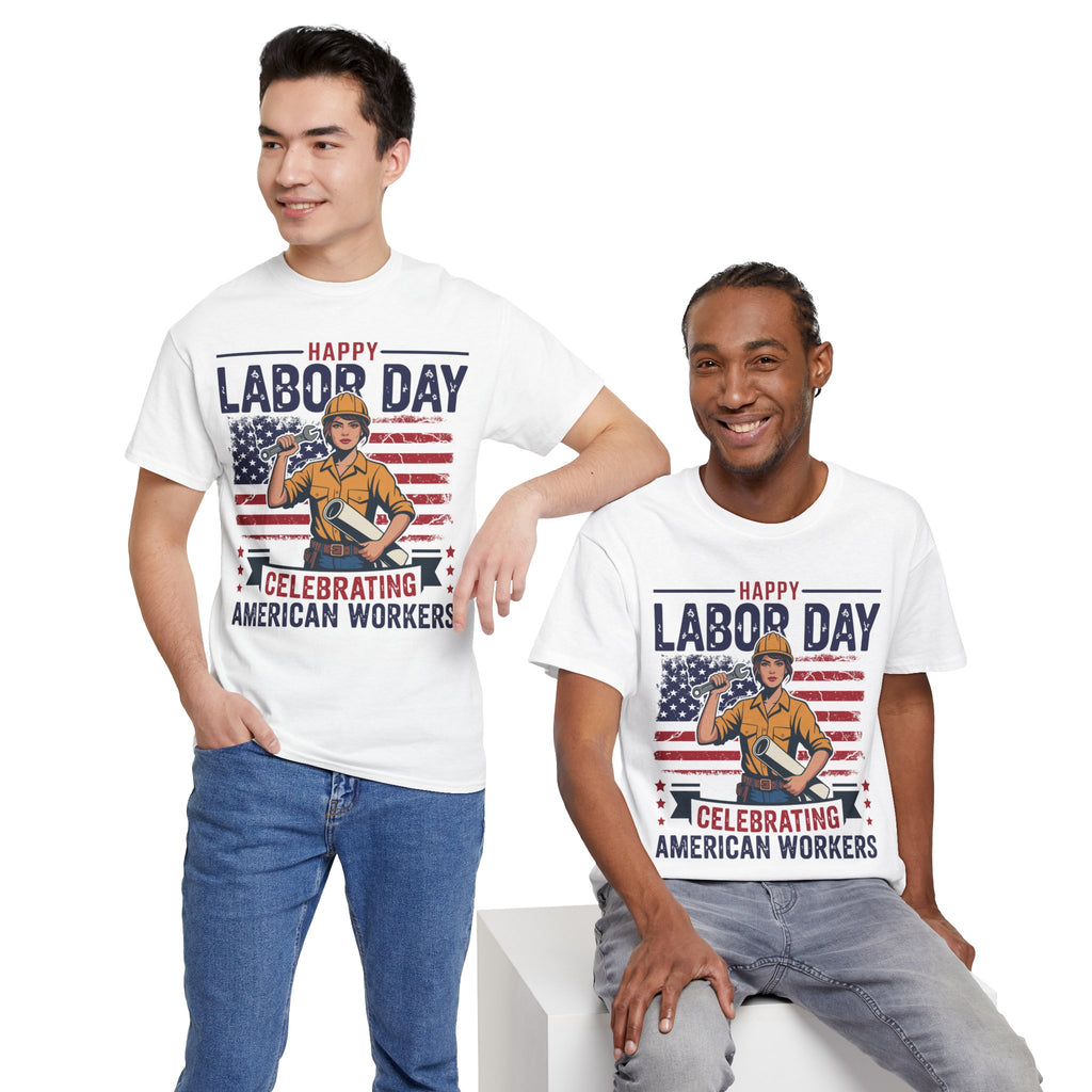 Happy US Labour Day T-Shirt - Unisex Heavy Cotton Tee
