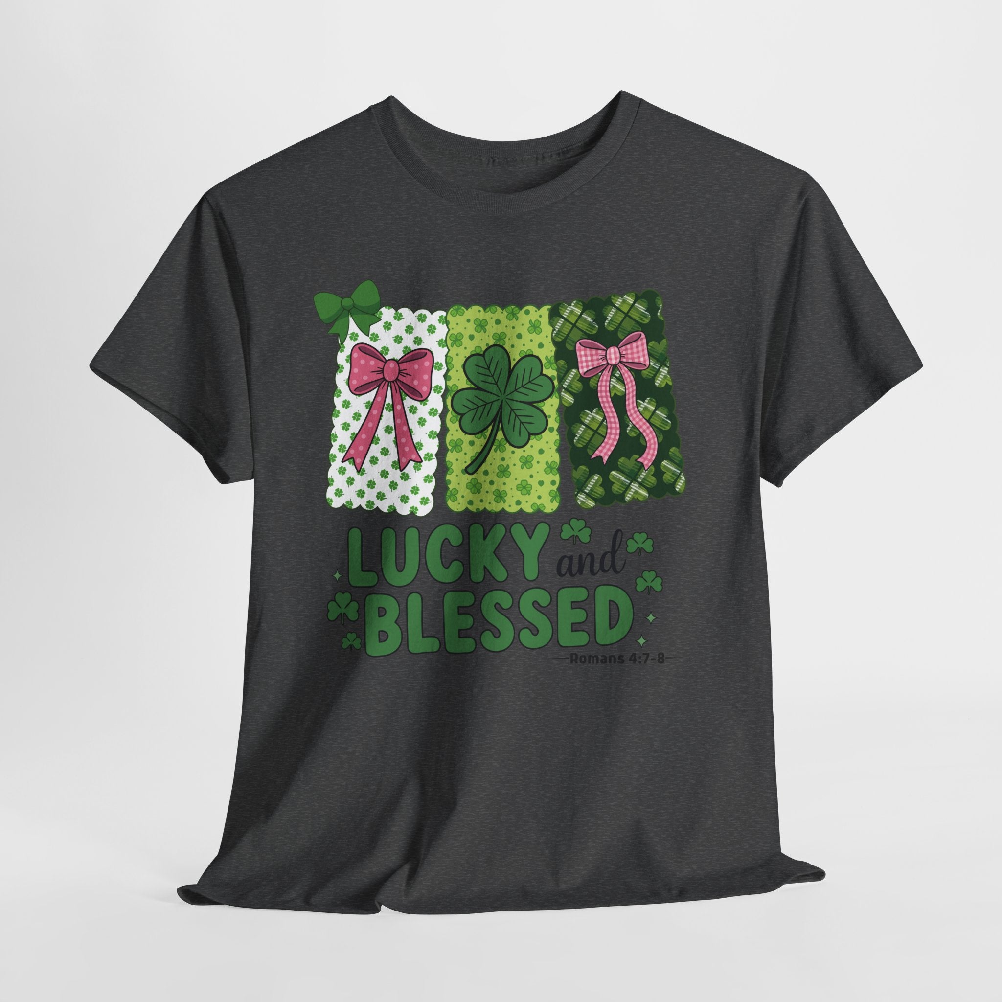 Lucky and Blessed Clover Unisex Cotton Tee