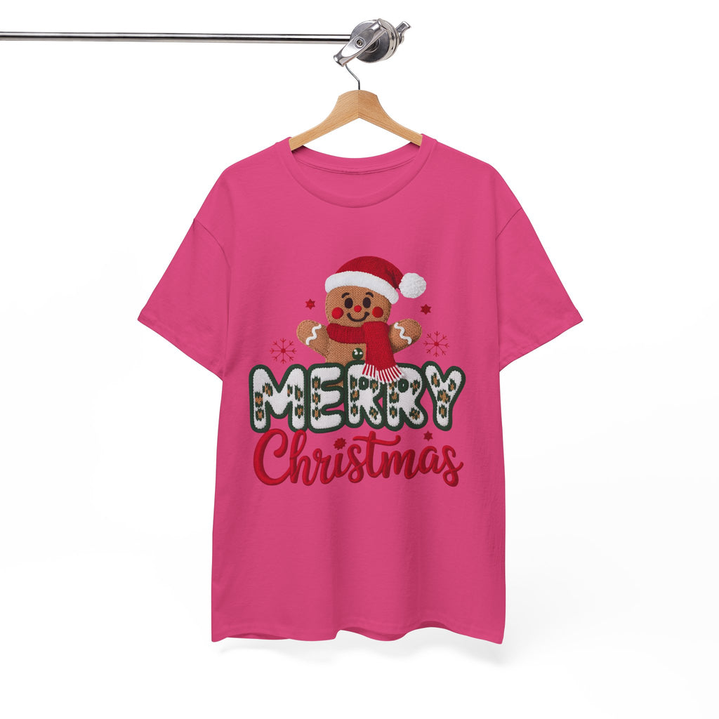 Gingerbread Santa 'Merry Christmas' Unisex Cotton Tee T-Shirt