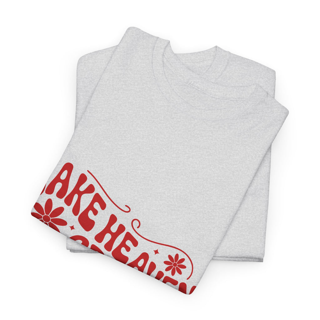 Make Heaven Crowded Retro Floral Christian Unisex Cotton T-Shirt