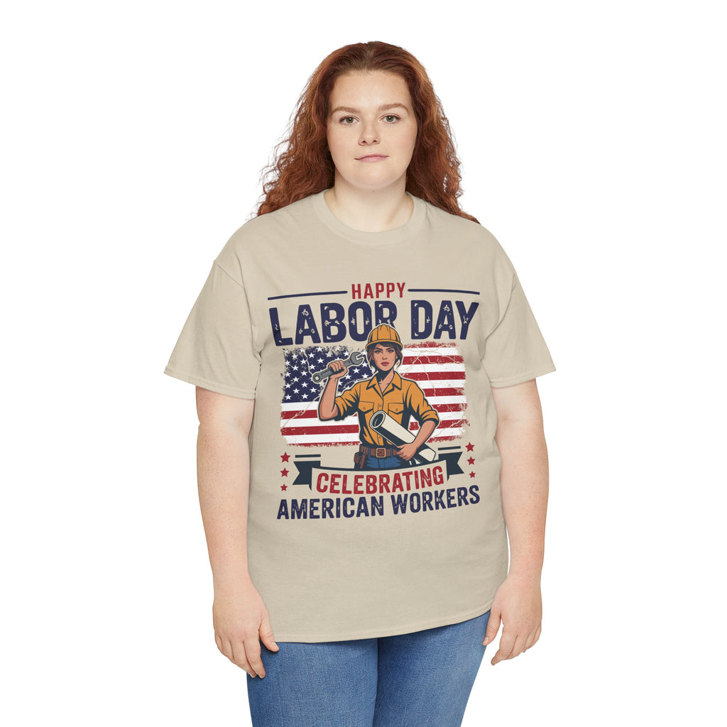 Happy US Labour Day T-Shirt - Unisex Heavy Cotton Tee