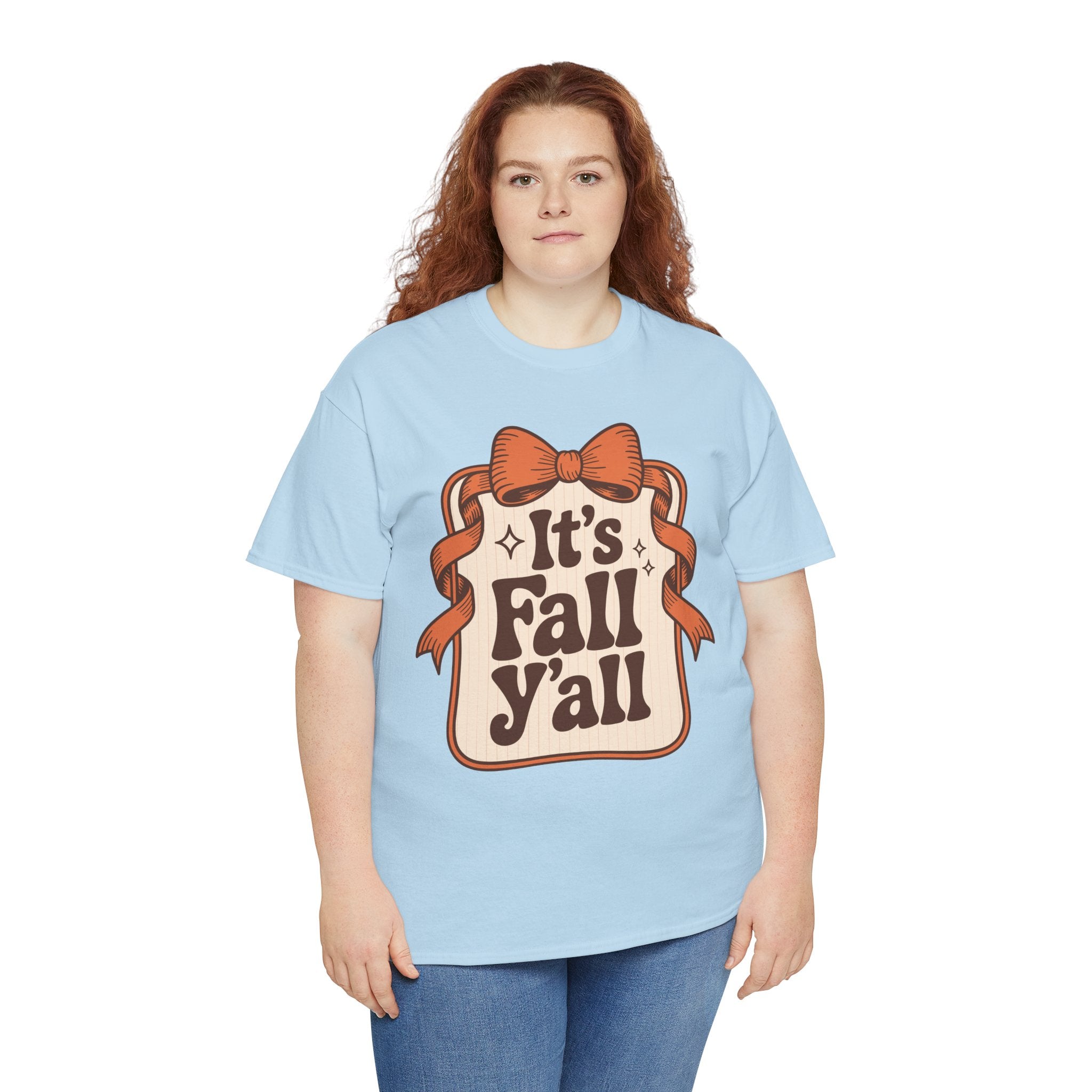 It’s Fall Y’all Autumn Ribbon Unisex Cotton Tee