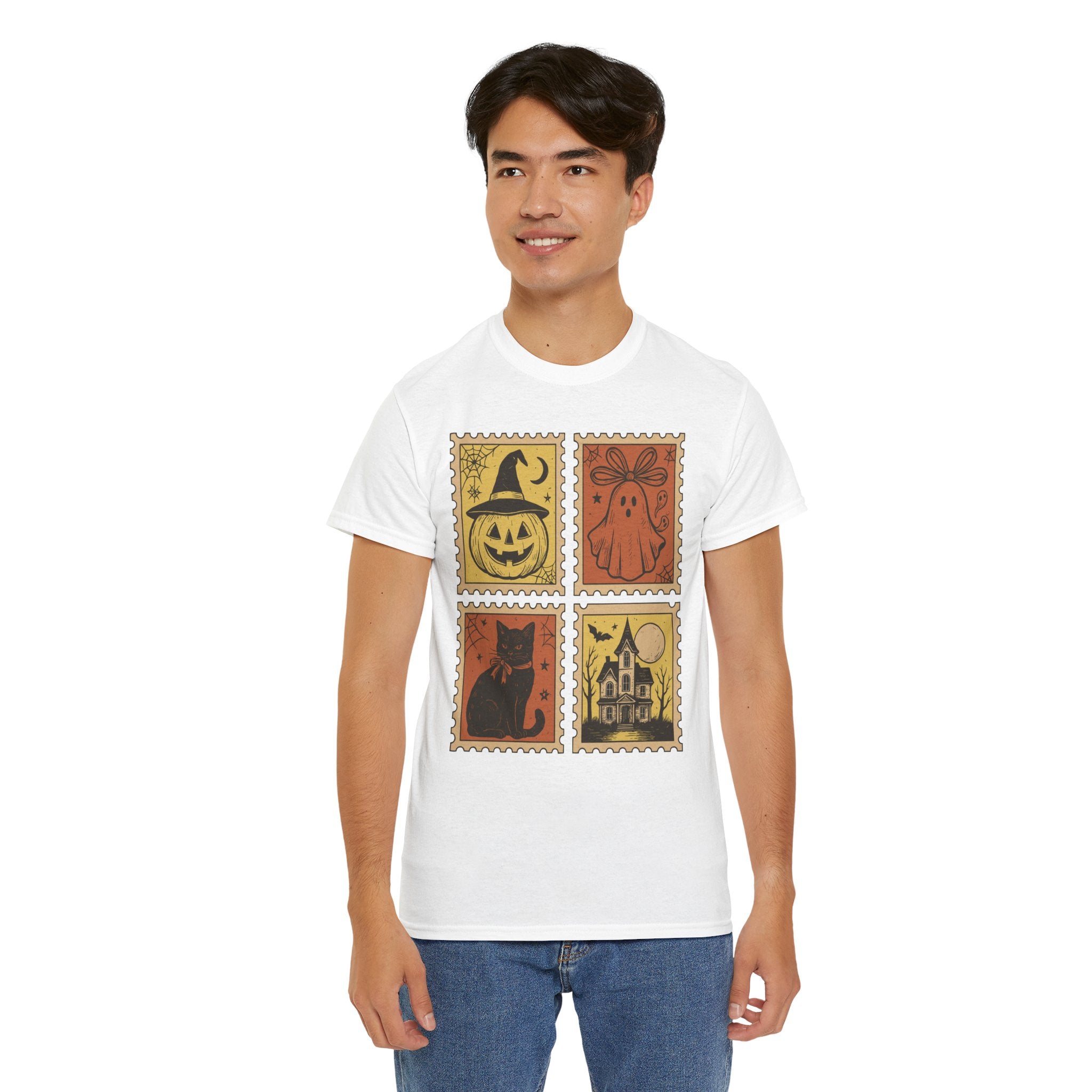 Halloween Stamp Collection Unisex Cotton Tee