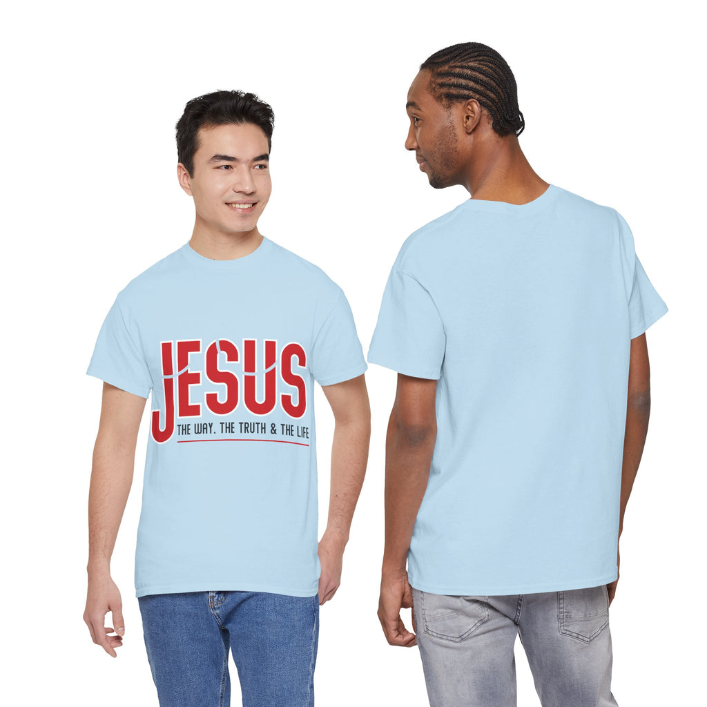 Jesus The Way The Truth & The Life T-Shirt — Bold Red Christian Unisex Cotton Tee