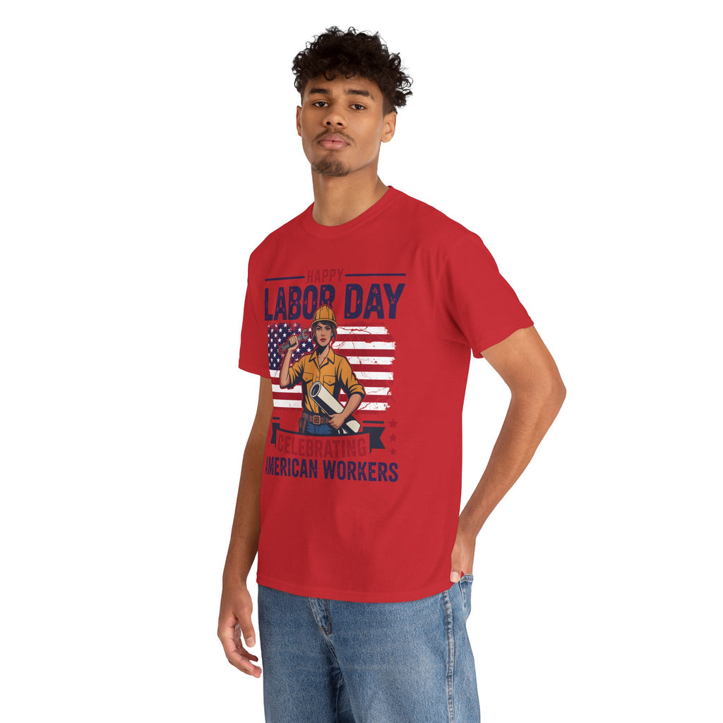 Happy US Labour Day T-Shirt - Unisex Heavy Cotton Tee