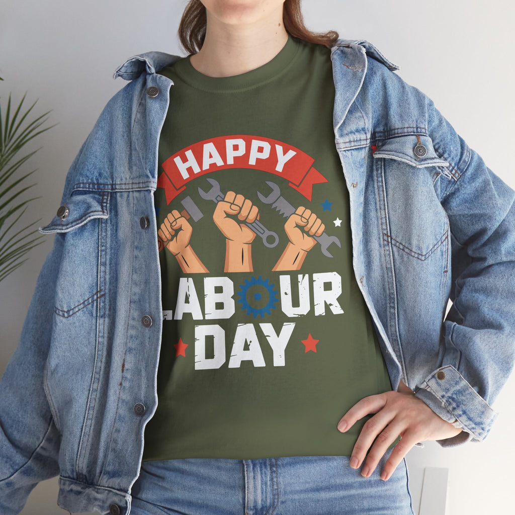 Happy US Labour Day Unisex Heavy Cotton T-Shirt