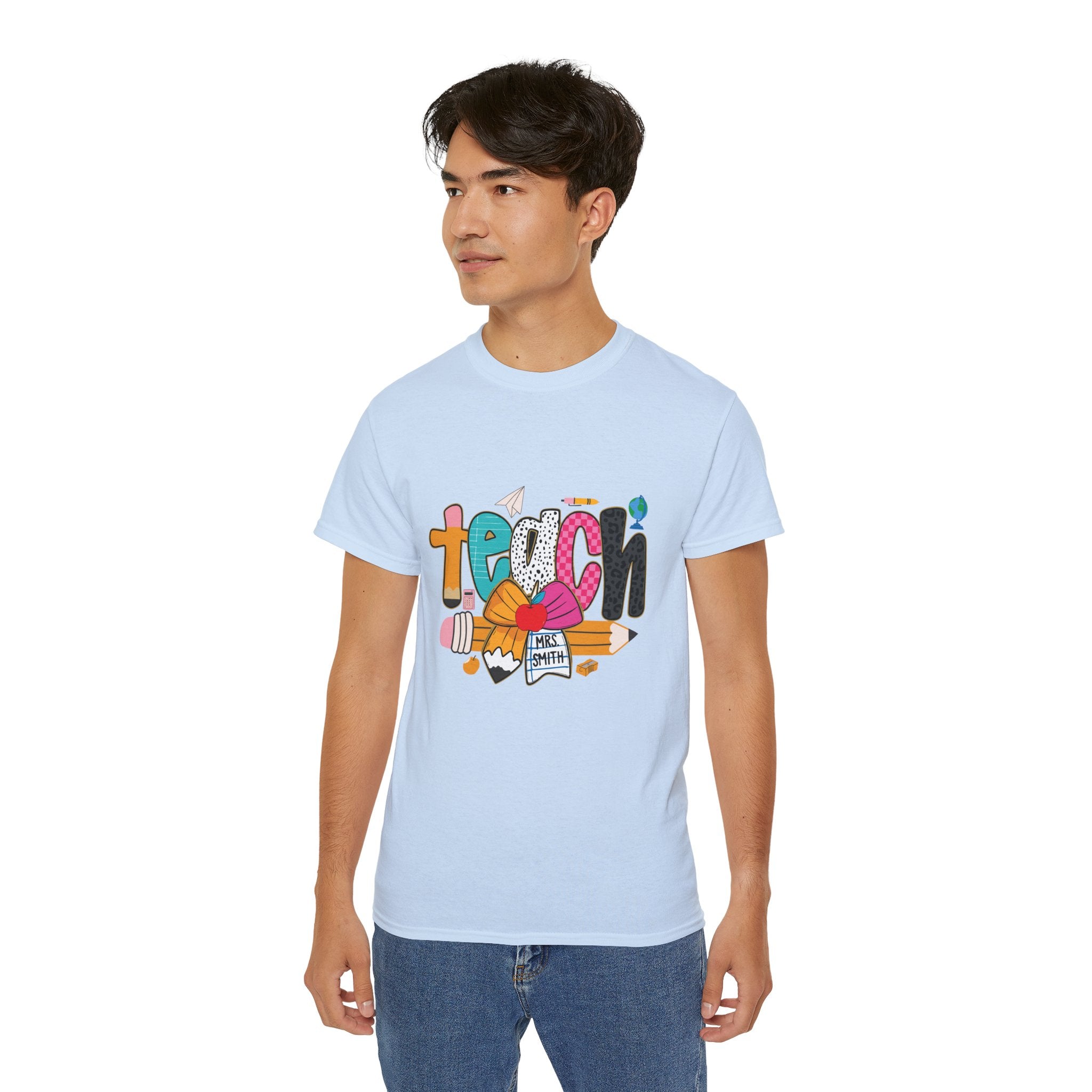 Colorful Teach Graphic Tee for Educators