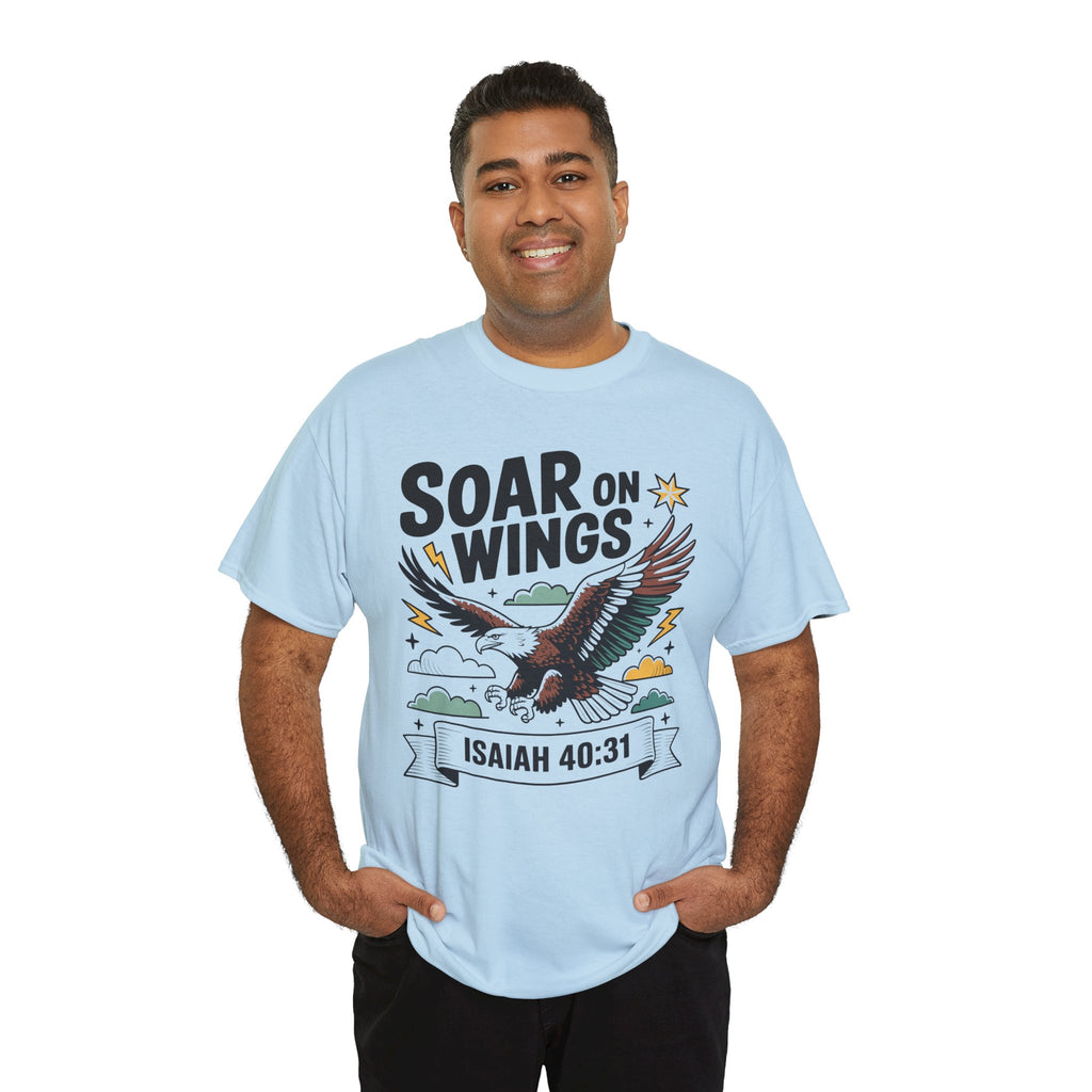 Isaiah 40:31 "Soar on Wings" Eagle Unisex Cotton T-Shirt