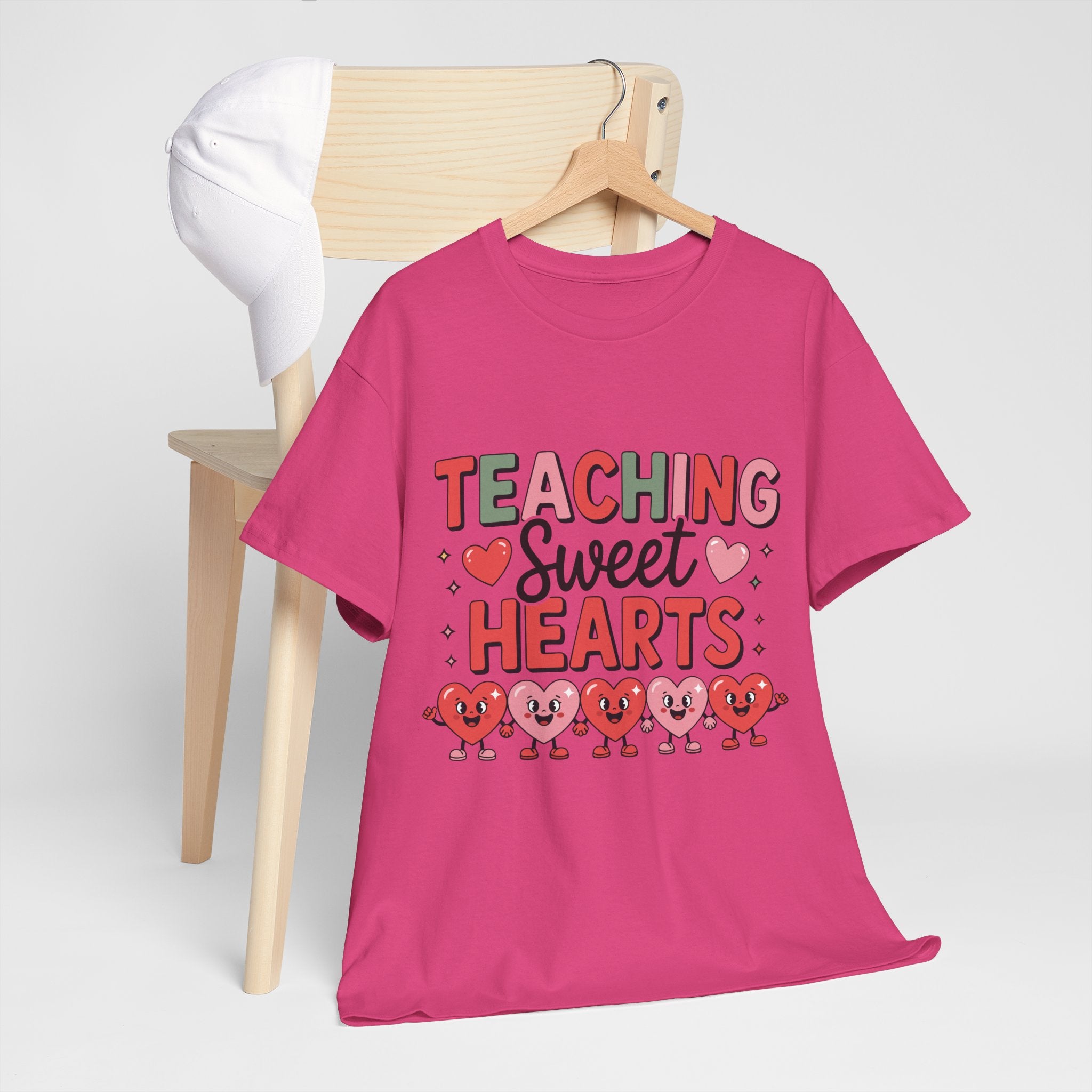 Teaching Sweet Hearts Valentine Teacher Unisex Cotton T-Shirt