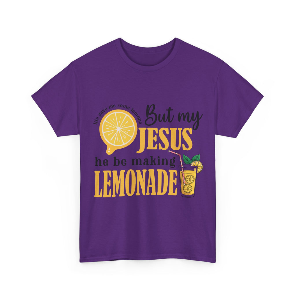 Jesus Lemonade Tee — Lemon Slice & Glass Graphic Christian Unisex Cotton T-Shirt