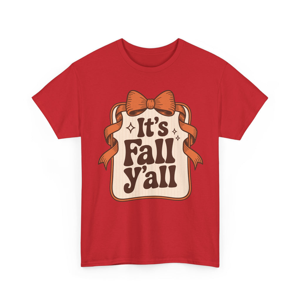 It’s Fall Y’all Autumn Ribbon Unisex Cotton Tee