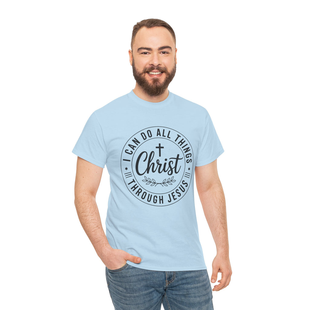 I can do All Things Through Christ Unisex Heavy Cotton Tee
