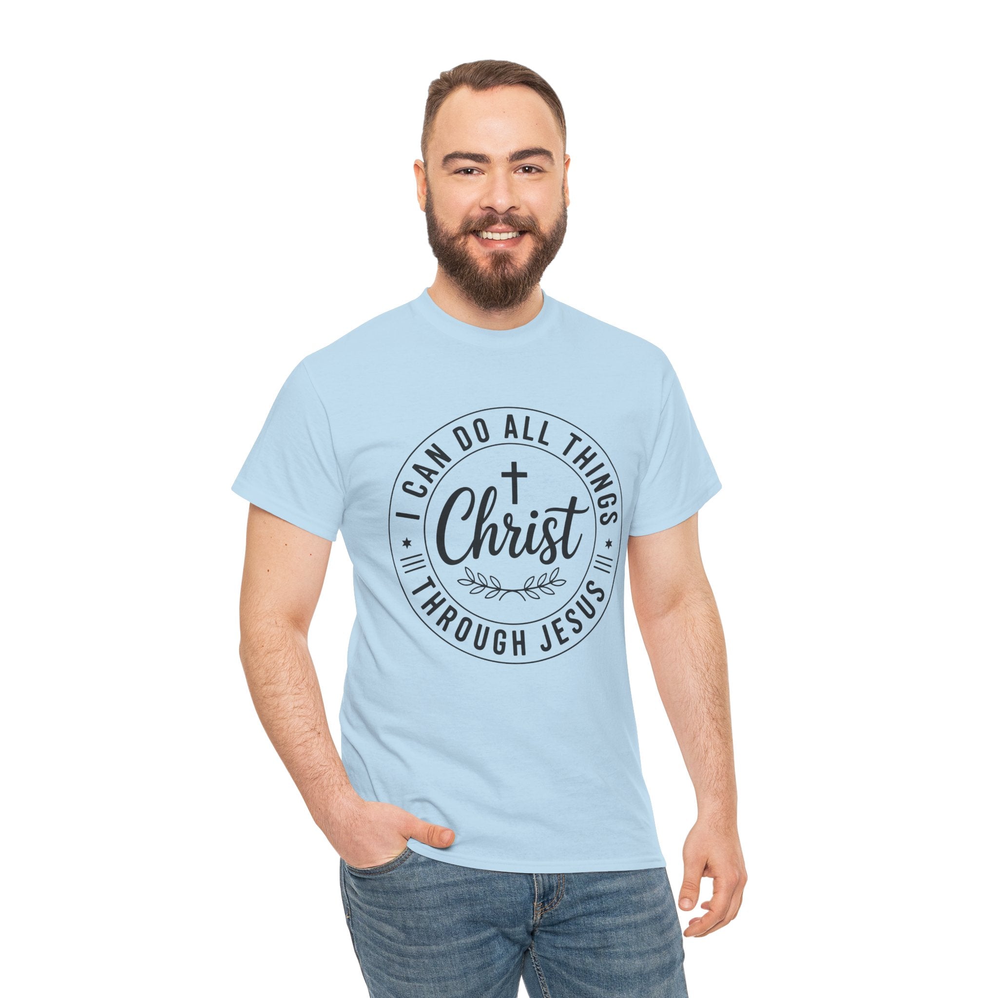 I can do All Things Through Christ Unisex Heavy Cotton Tee